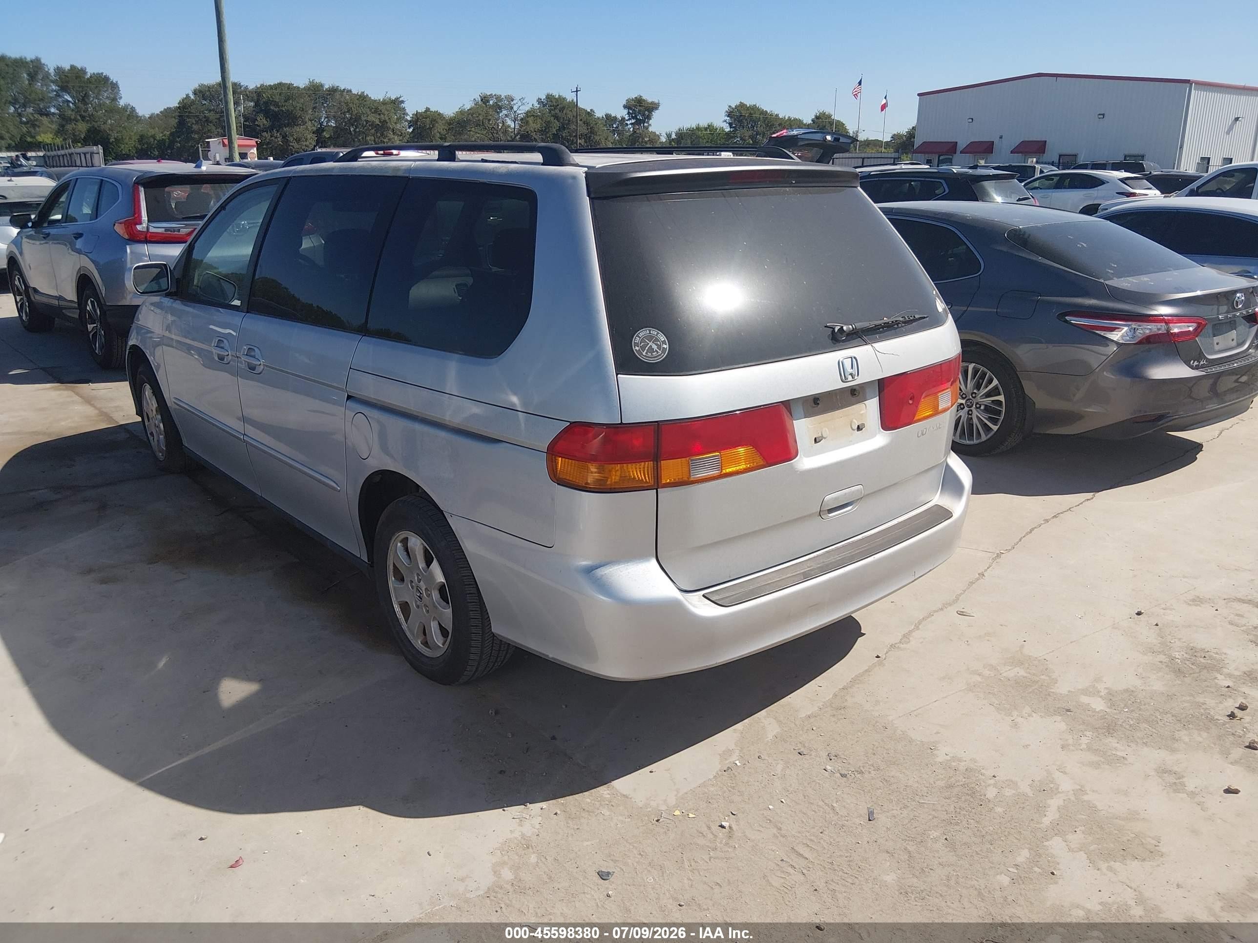 2002 Honda Odyssey Ex Silver vin: 5FNRL18652B031293