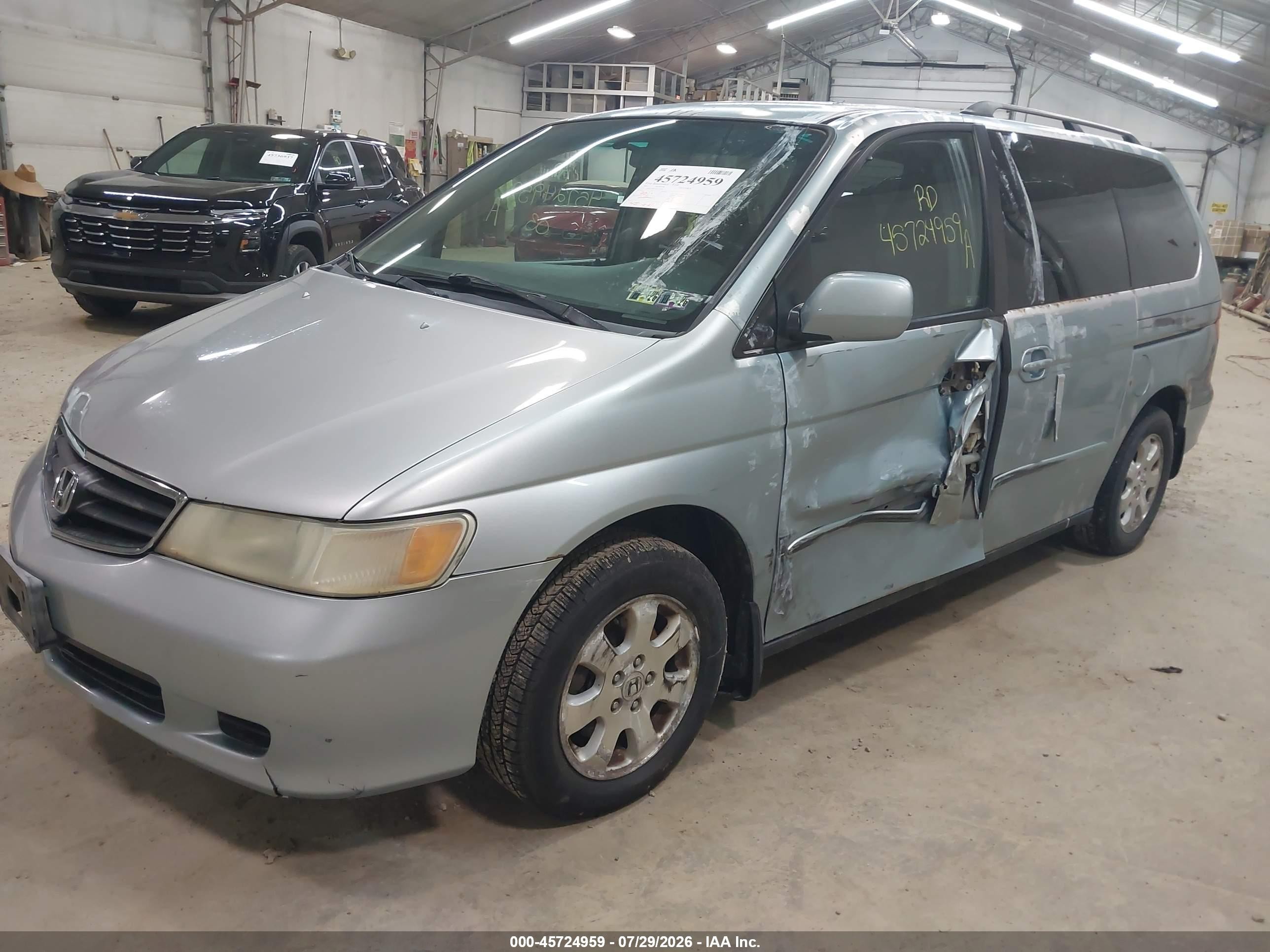 2003 Honda Odyssey Ex Silver vin: 5FNRL18653B112294