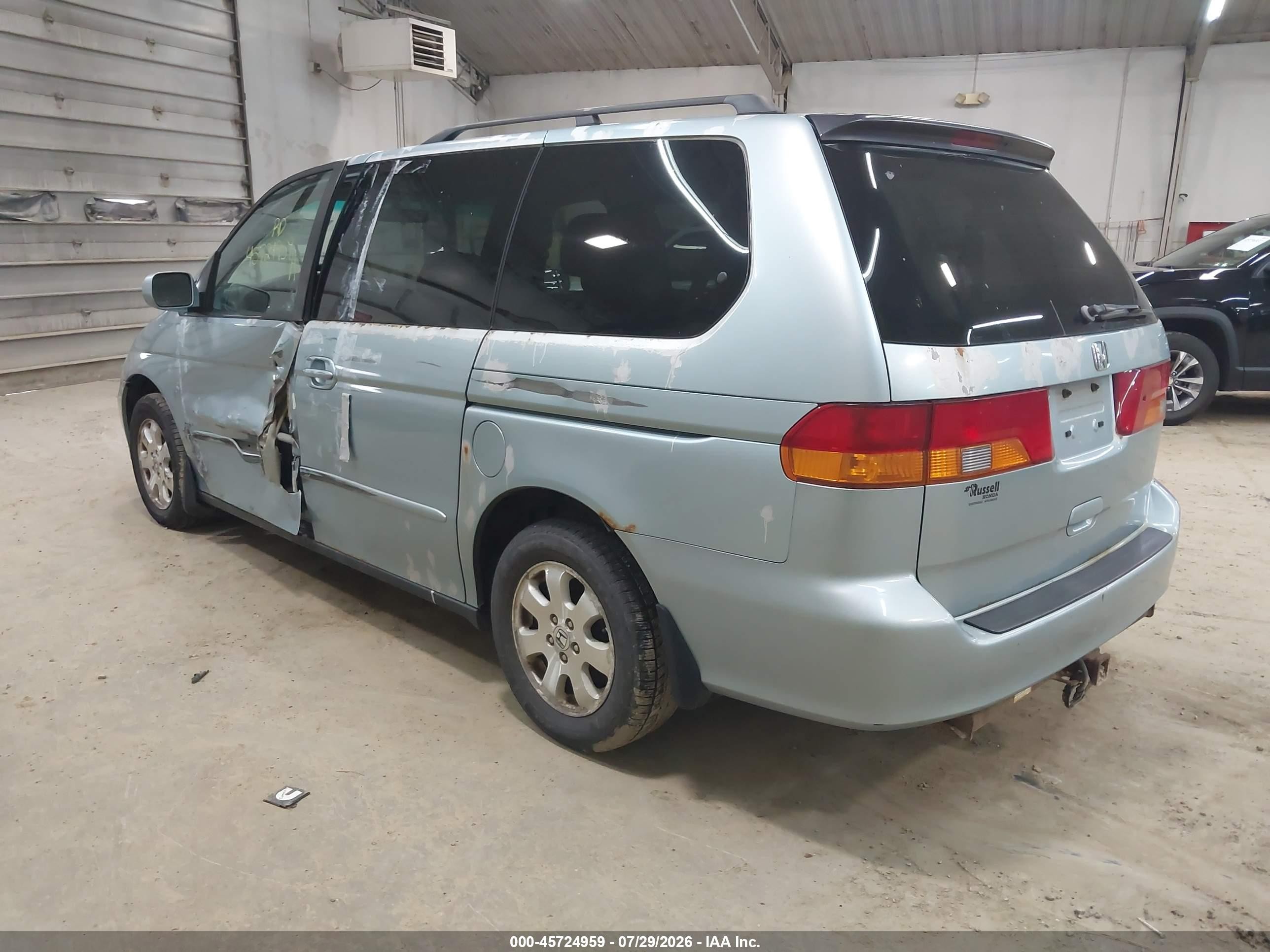 2003 Honda Odyssey Ex Silver vin: 5FNRL18653B112294