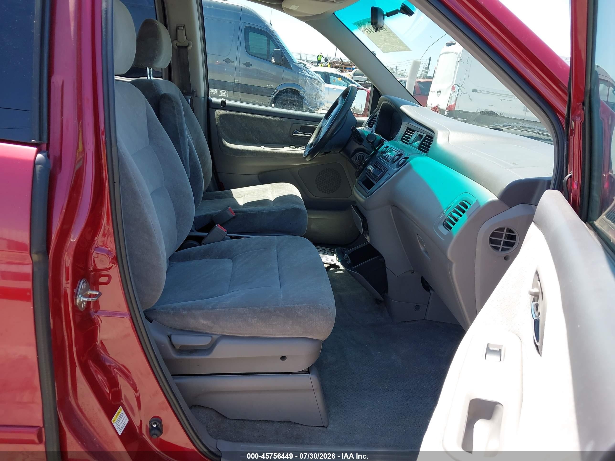 2003 Honda Odyssey Ex Red vin: 5FNRL18653B132481