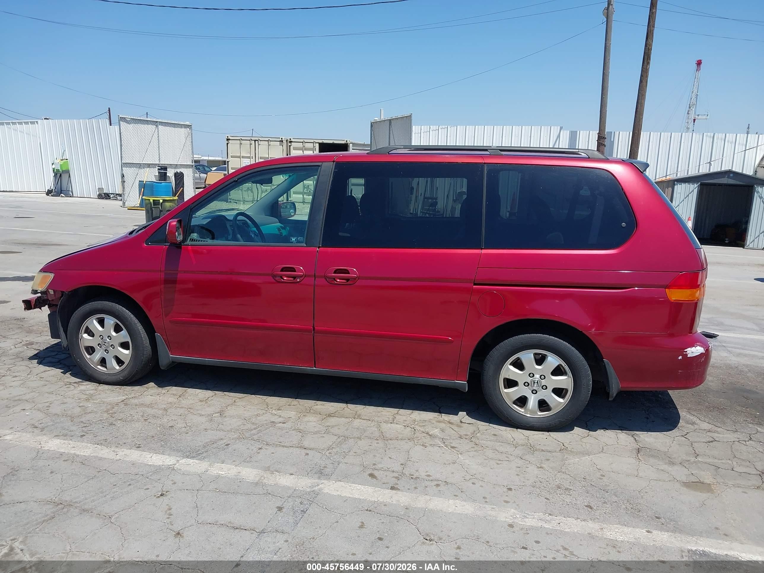 2003 Honda Odyssey Ex Red vin: 5FNRL18653B132481