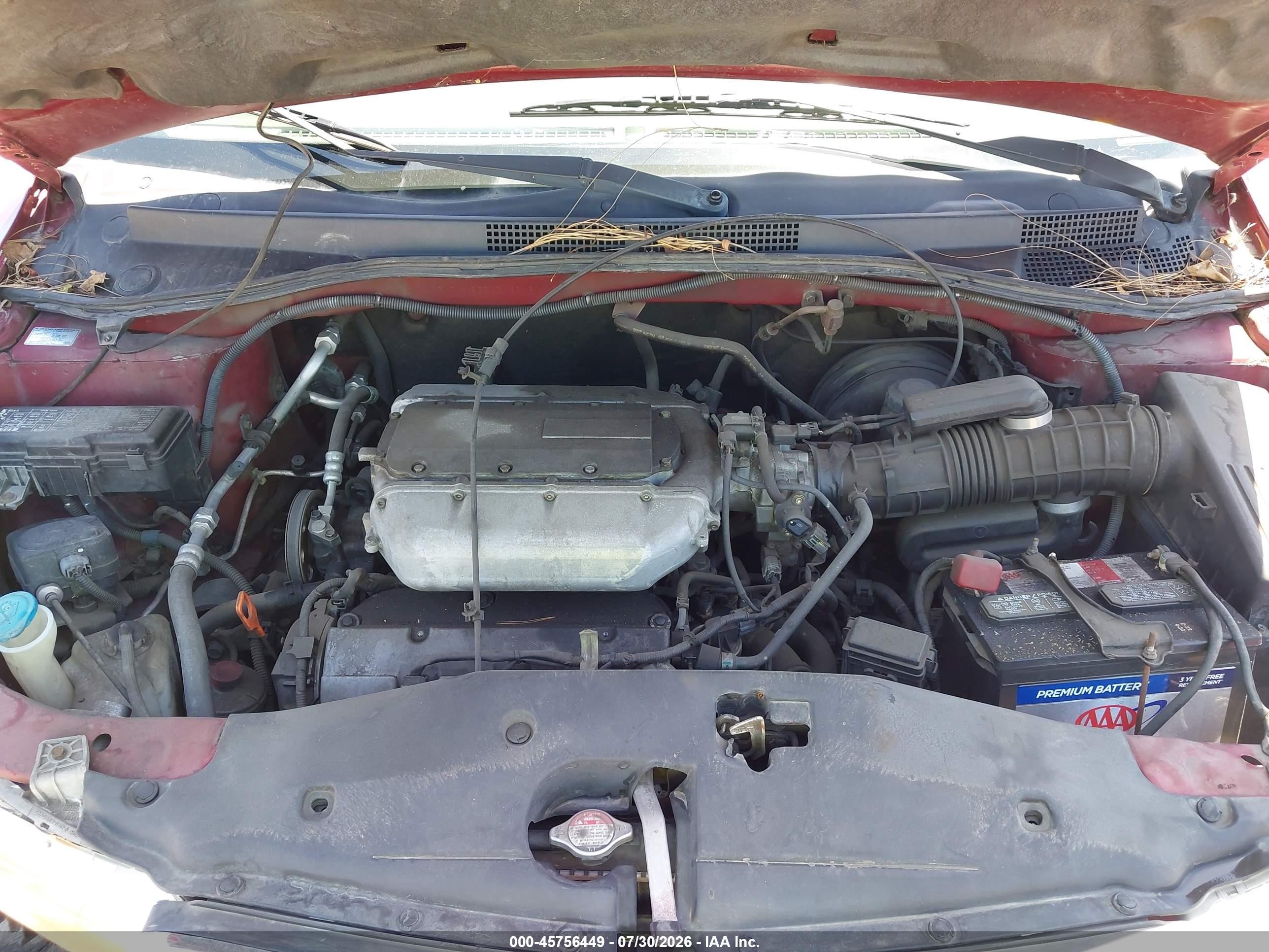 2003 Honda Odyssey Ex Red vin: 5FNRL18653B132481