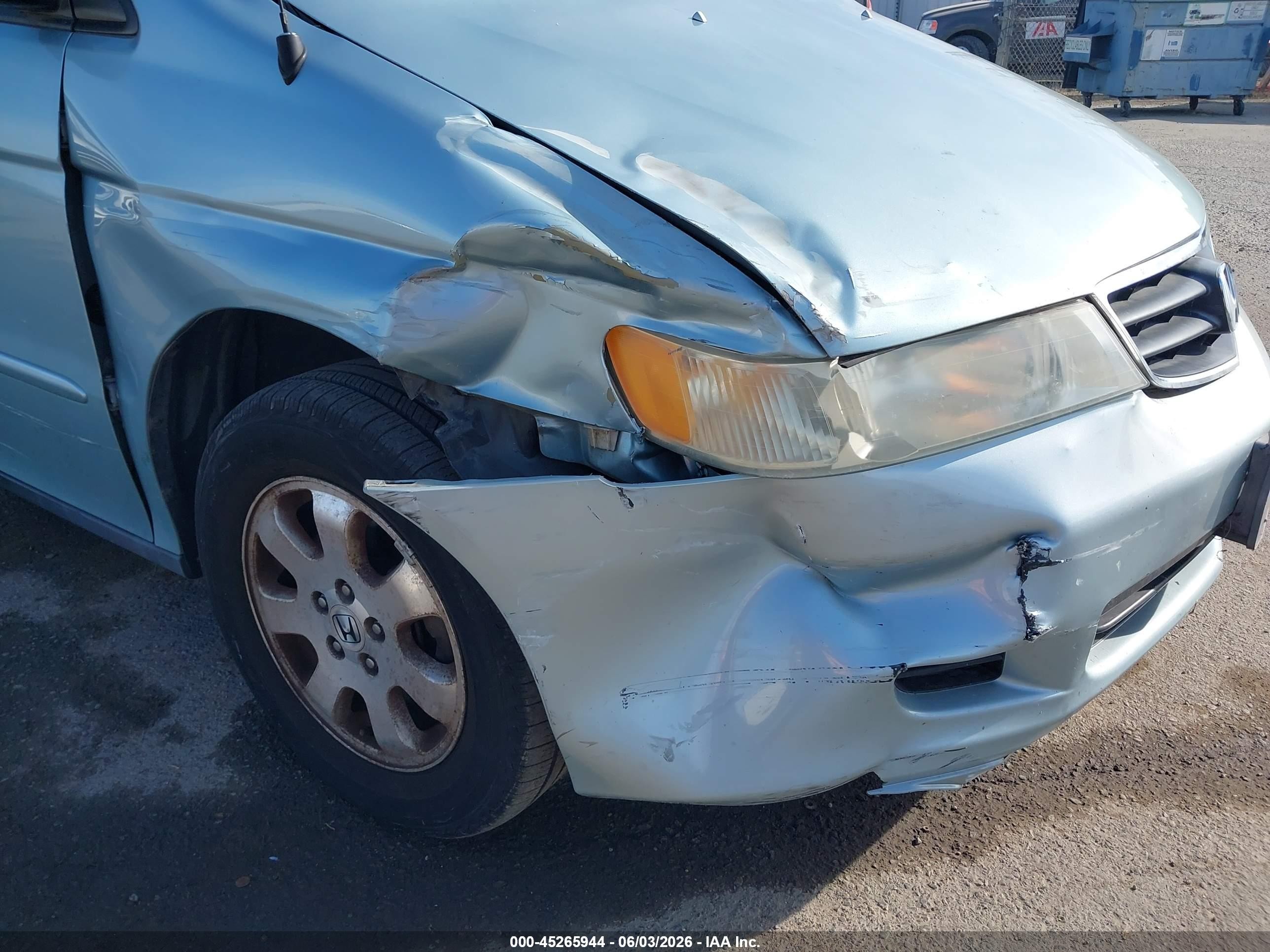 2003 Honda Odyssey Ex Light Blue vin: 5FNRL18653B144162