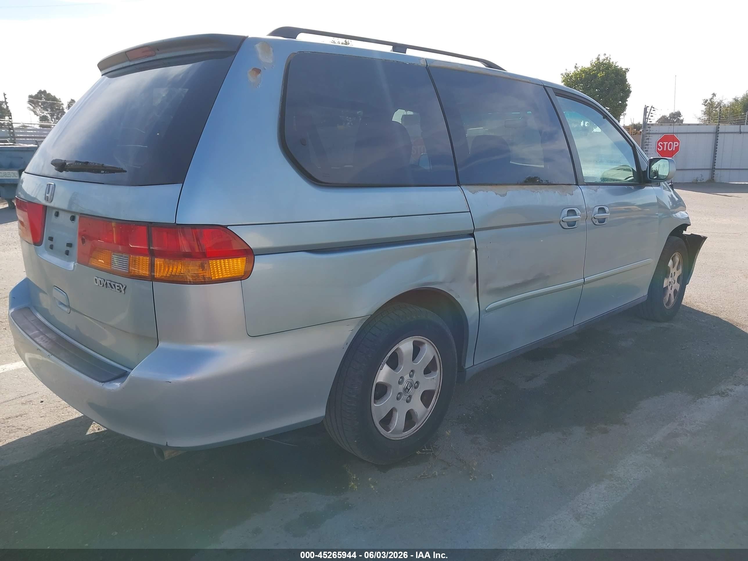 2003 Honda Odyssey Ex Light Blue vin: 5FNRL18653B144162