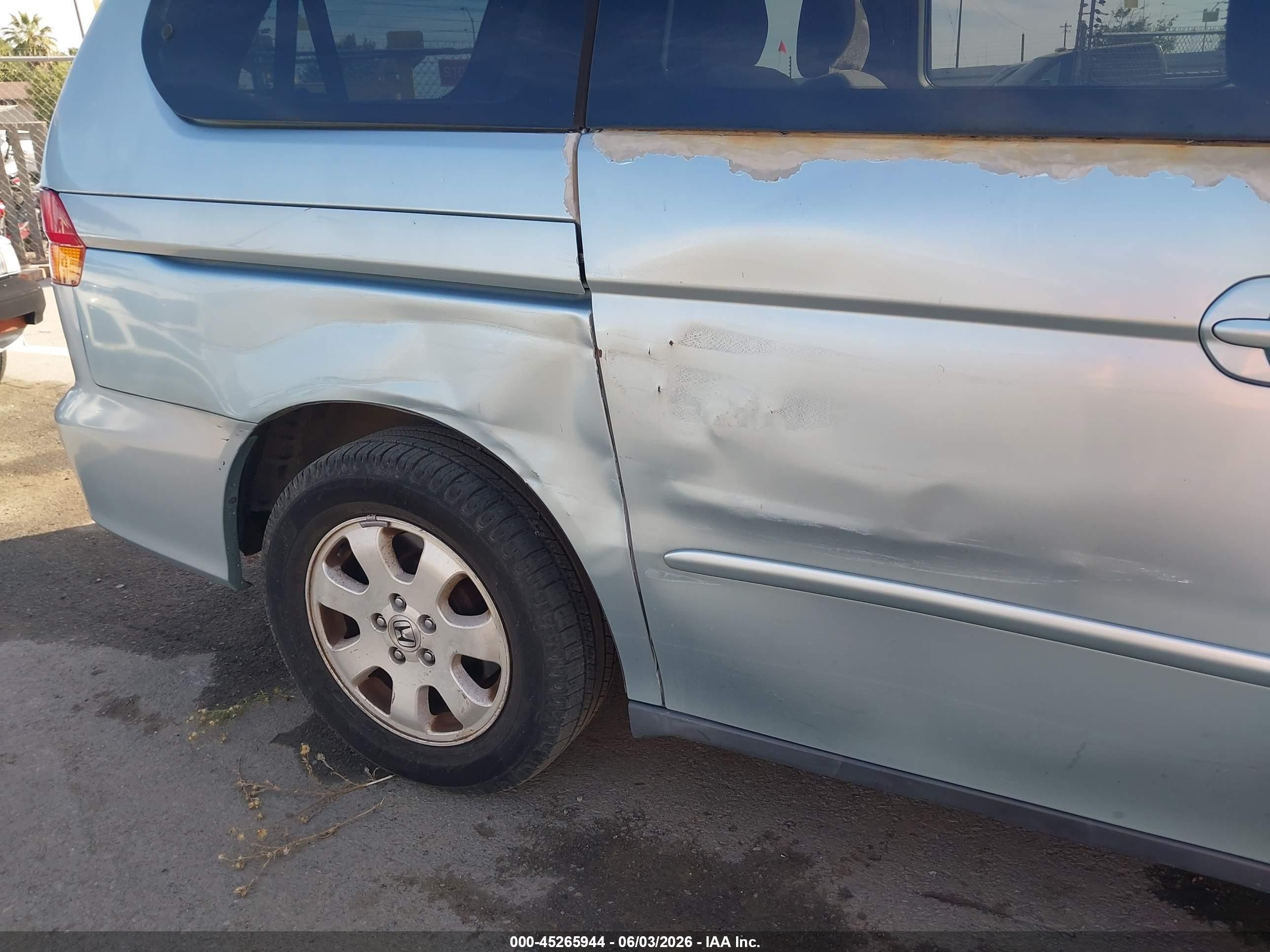 2003 Honda Odyssey Ex Light Blue vin: 5FNRL18653B144162