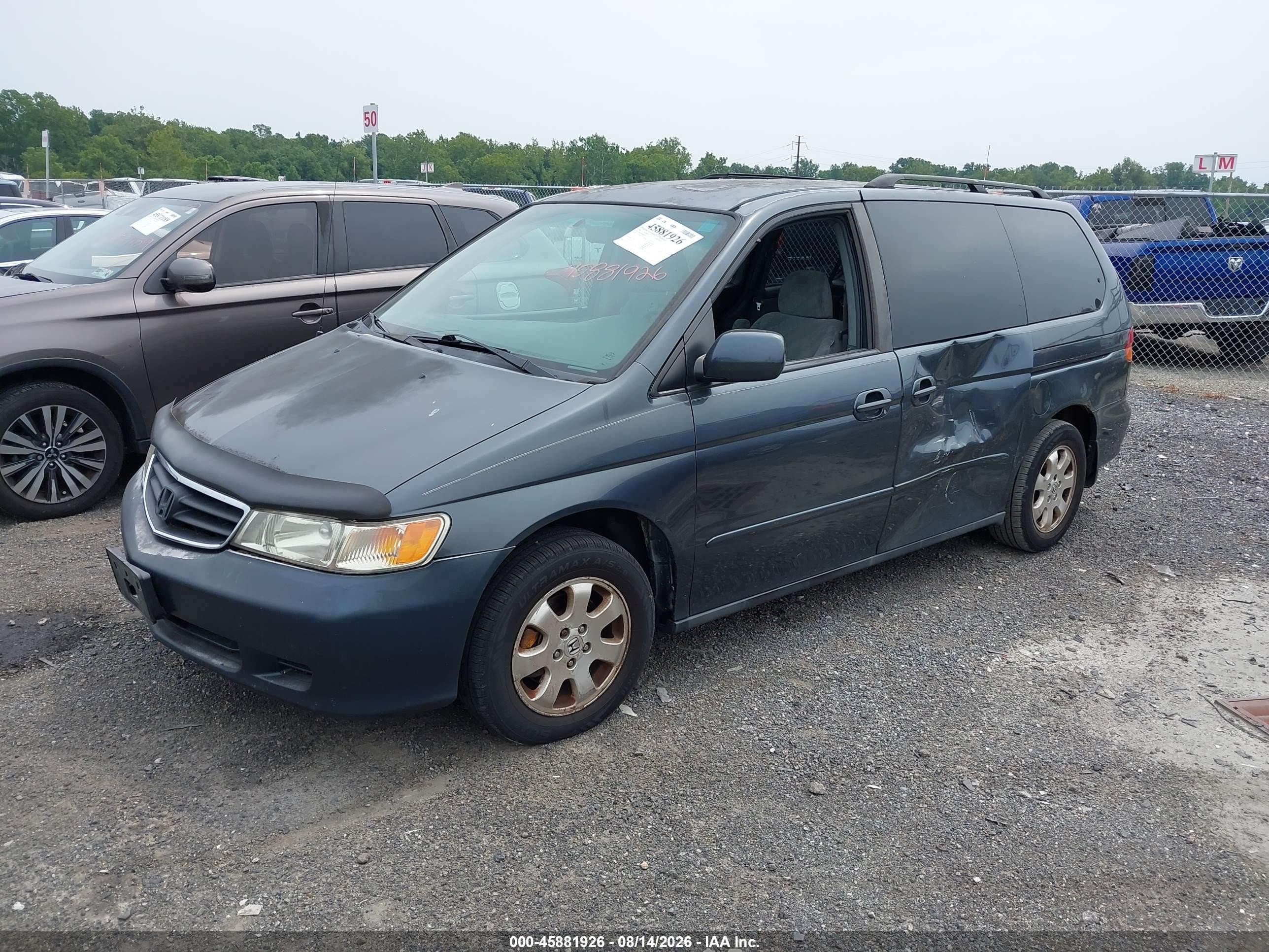 2004 Honda Odyssey Ex Gray vin: 5FNRL18654B022175