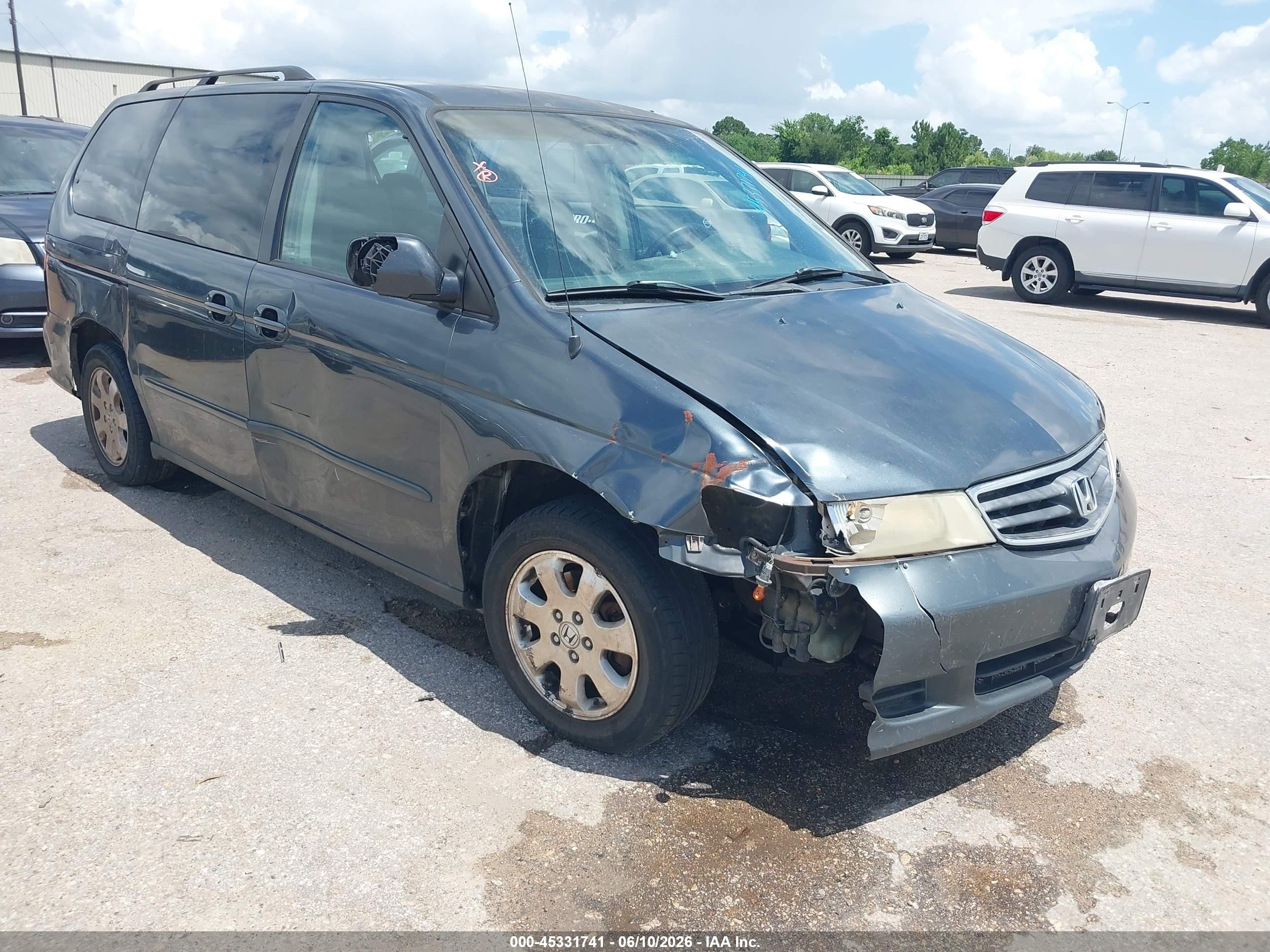 2004 Honda Odyssey Ex Gray vin: 5FNRL18664B008916