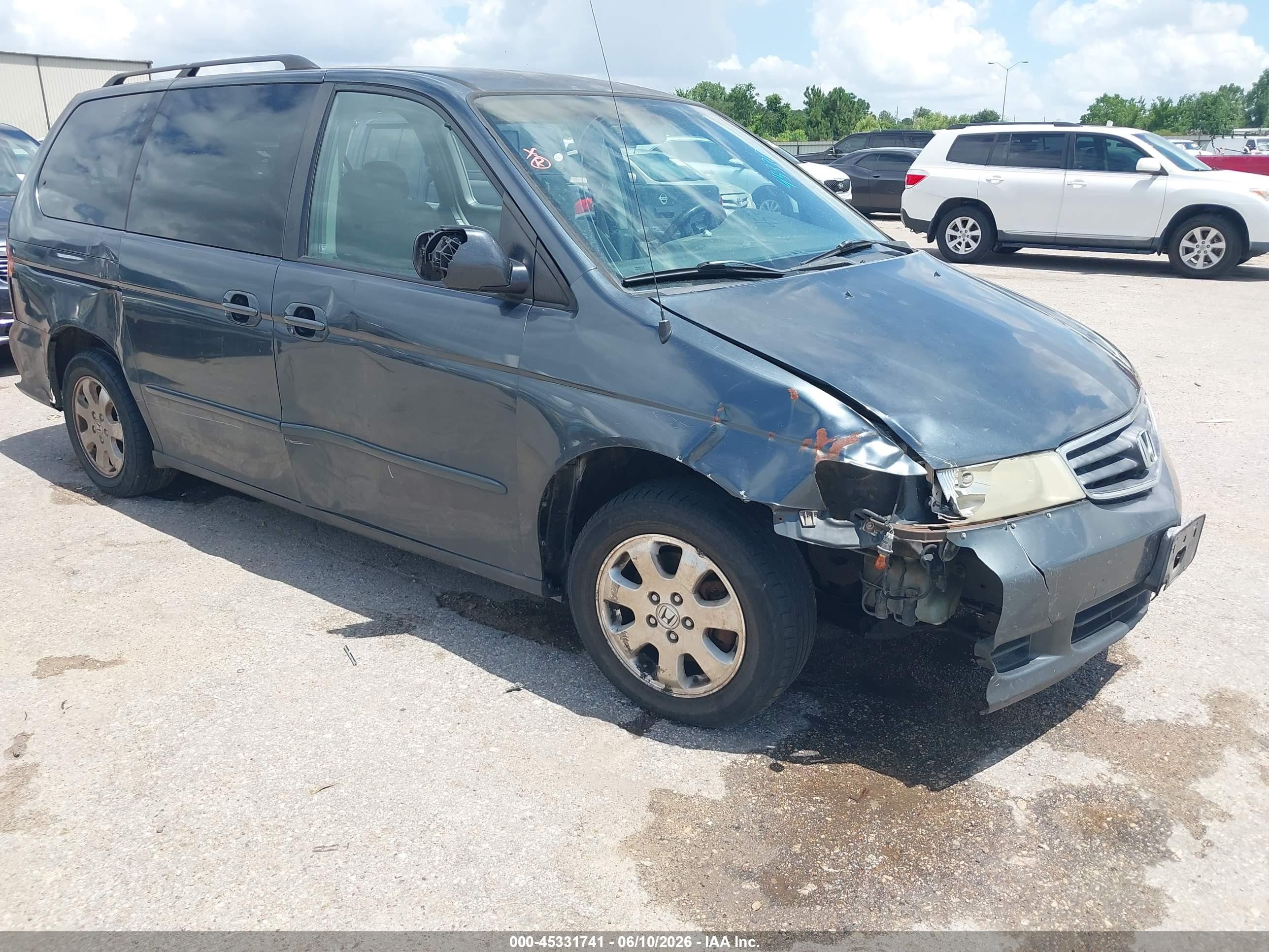 2004 Honda Odyssey Ex Gray vin: 5FNRL18664B008916