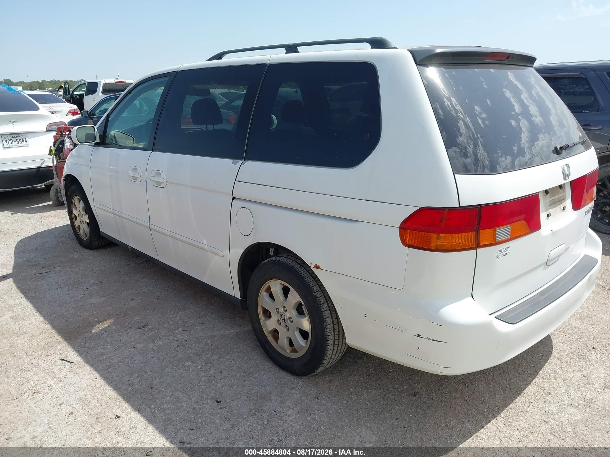2004 Honda Odyssey Ex White vin: 5FNRL18664B010827
