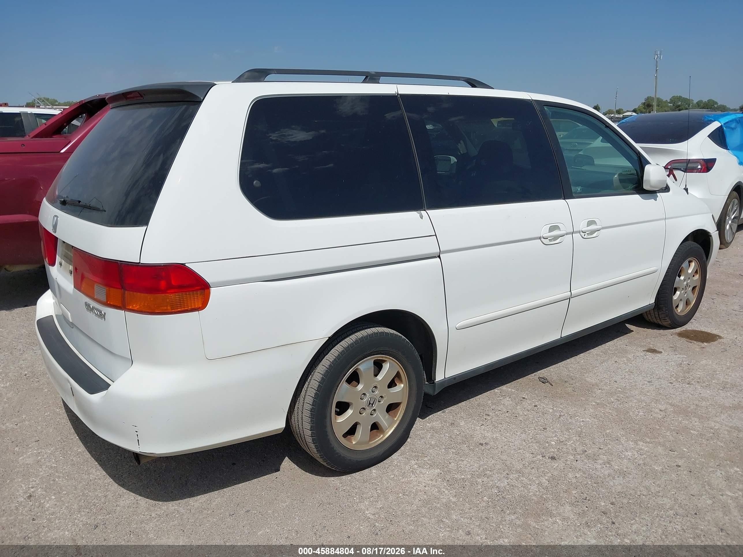 2004 Honda Odyssey Ex White vin: 5FNRL18664B010827