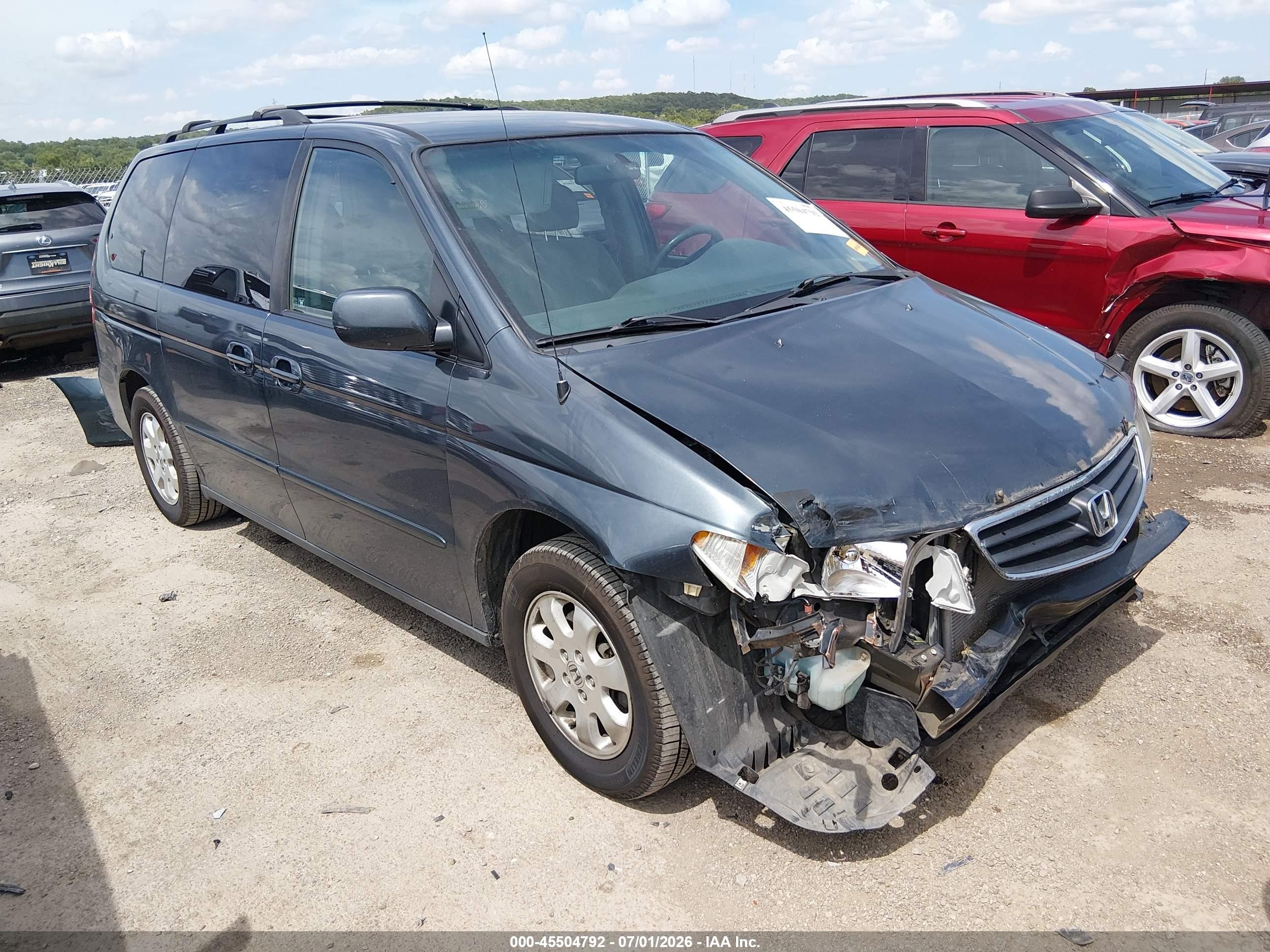 2004 Honda Odyssey Ex Blue vin: 5FNRL18664B017292