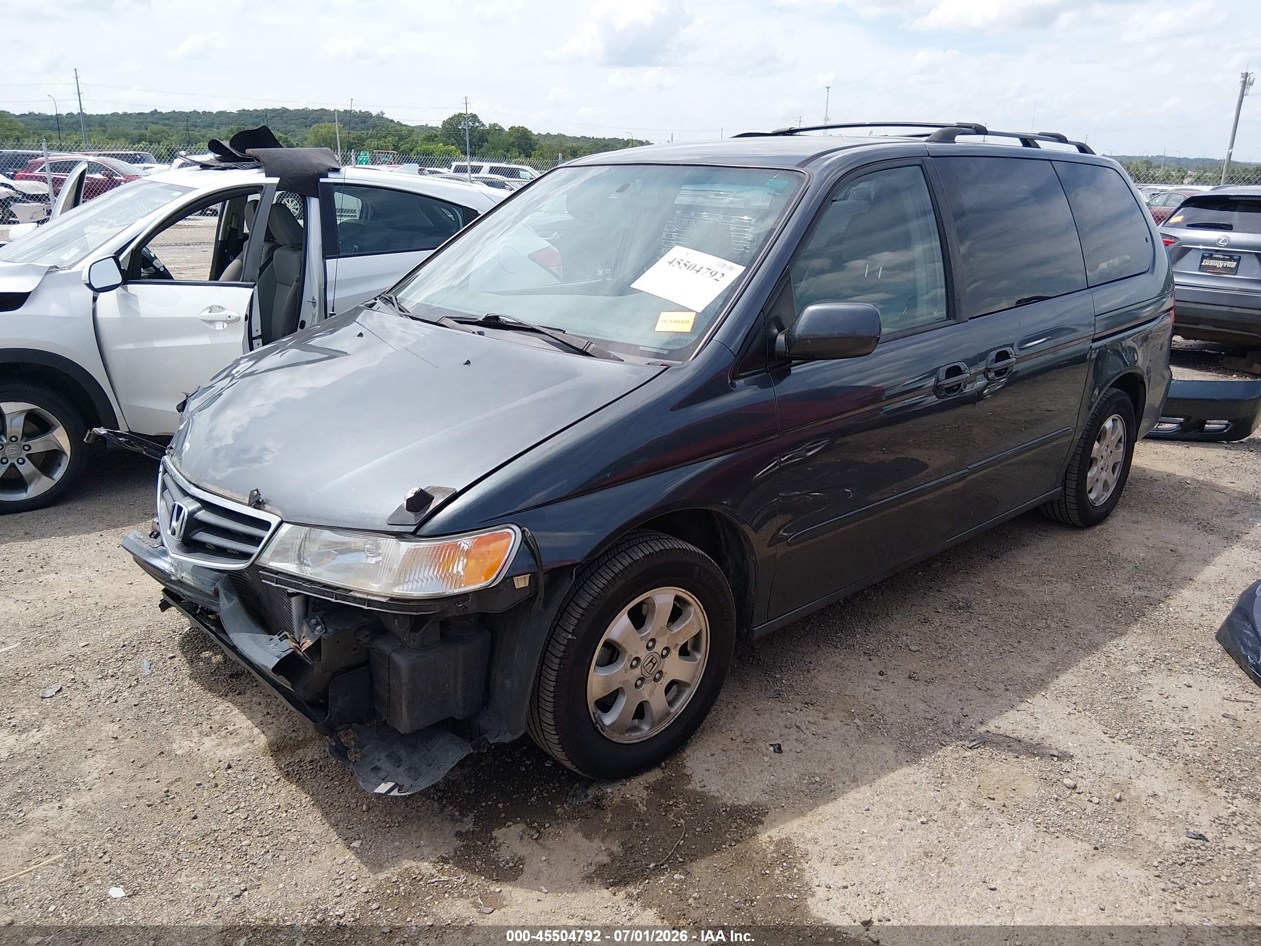 2004 Honda Odyssey Ex Blue vin: 5FNRL18664B017292