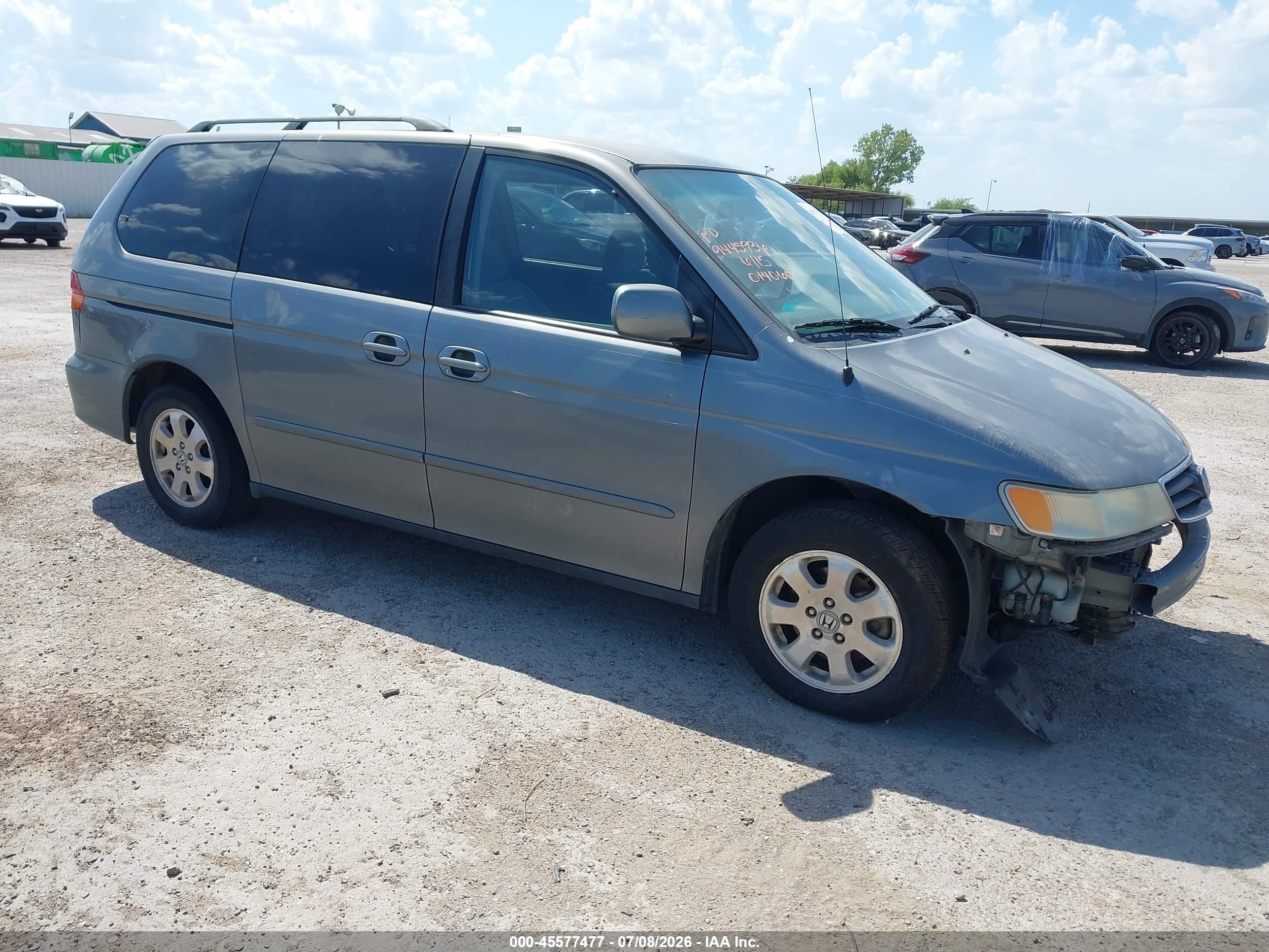2002 Honda Odyssey Ex Blue vin: 5FNRL18672B014060