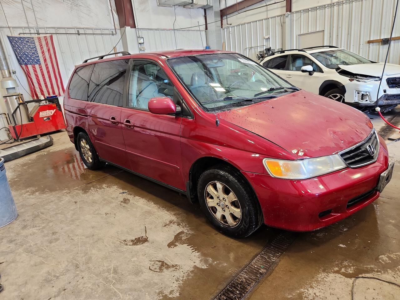 2002 Honda Odyssey Ex Burgundy vin: 5FNRL18672B044692