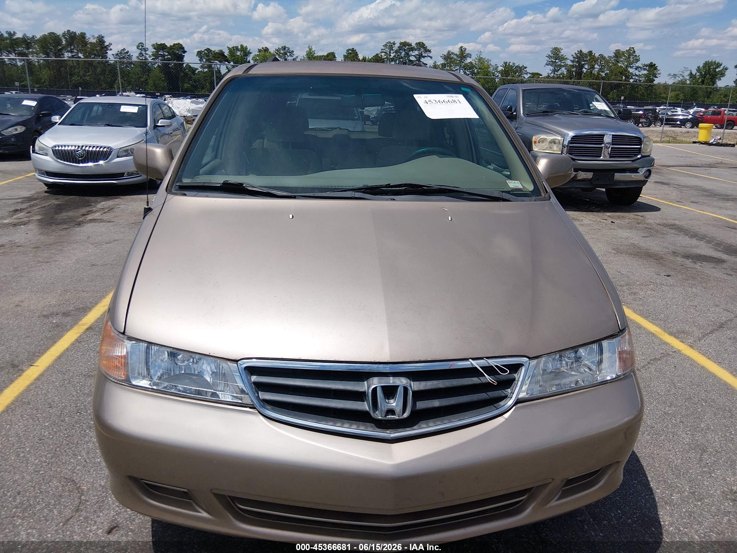 2004 Honda Odyssey Ex Tan vin: 5FNRL18674B082877