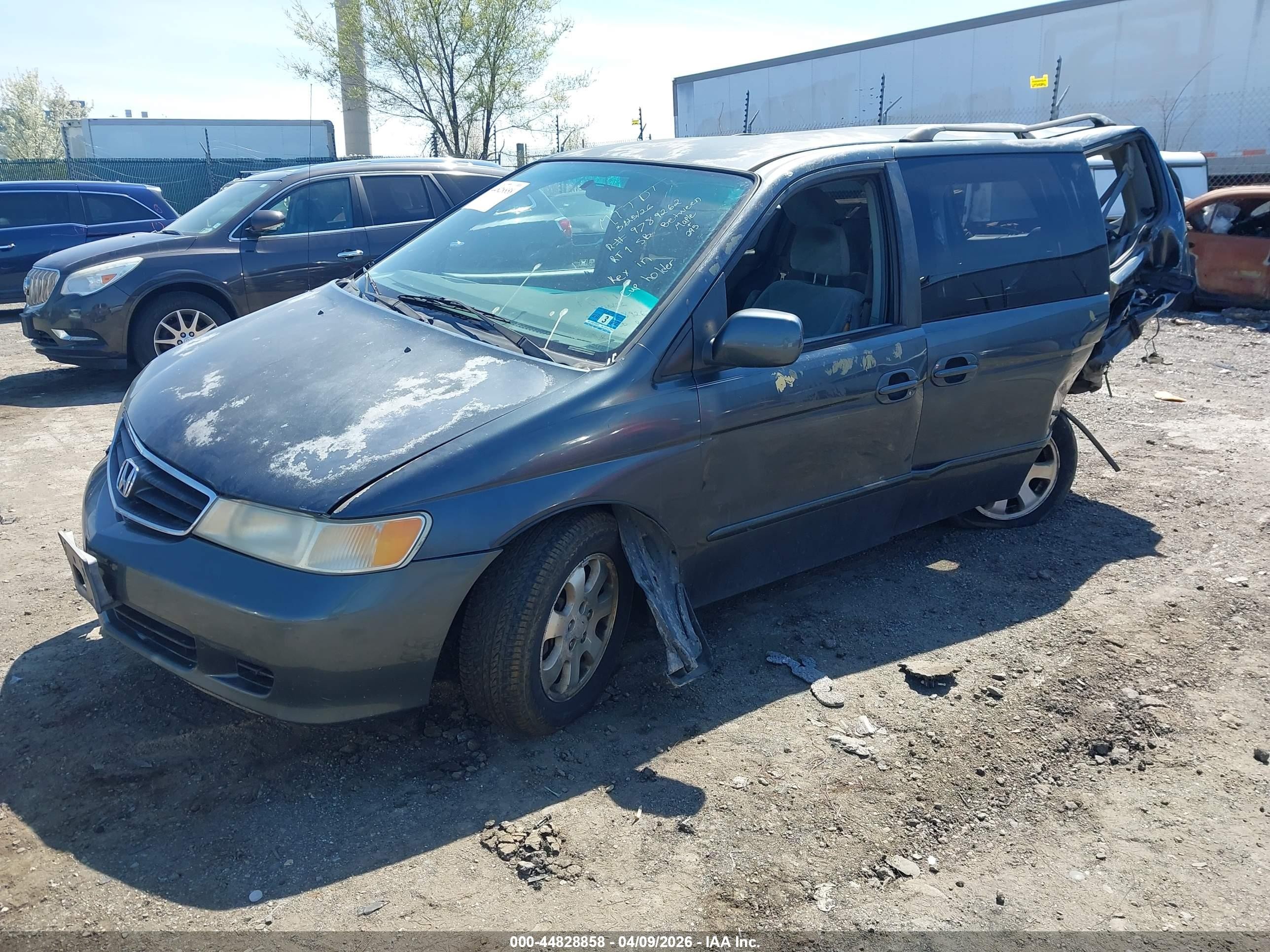 2004 Honda Odyssey Ex Gray vin: 5FNRL18674B141524