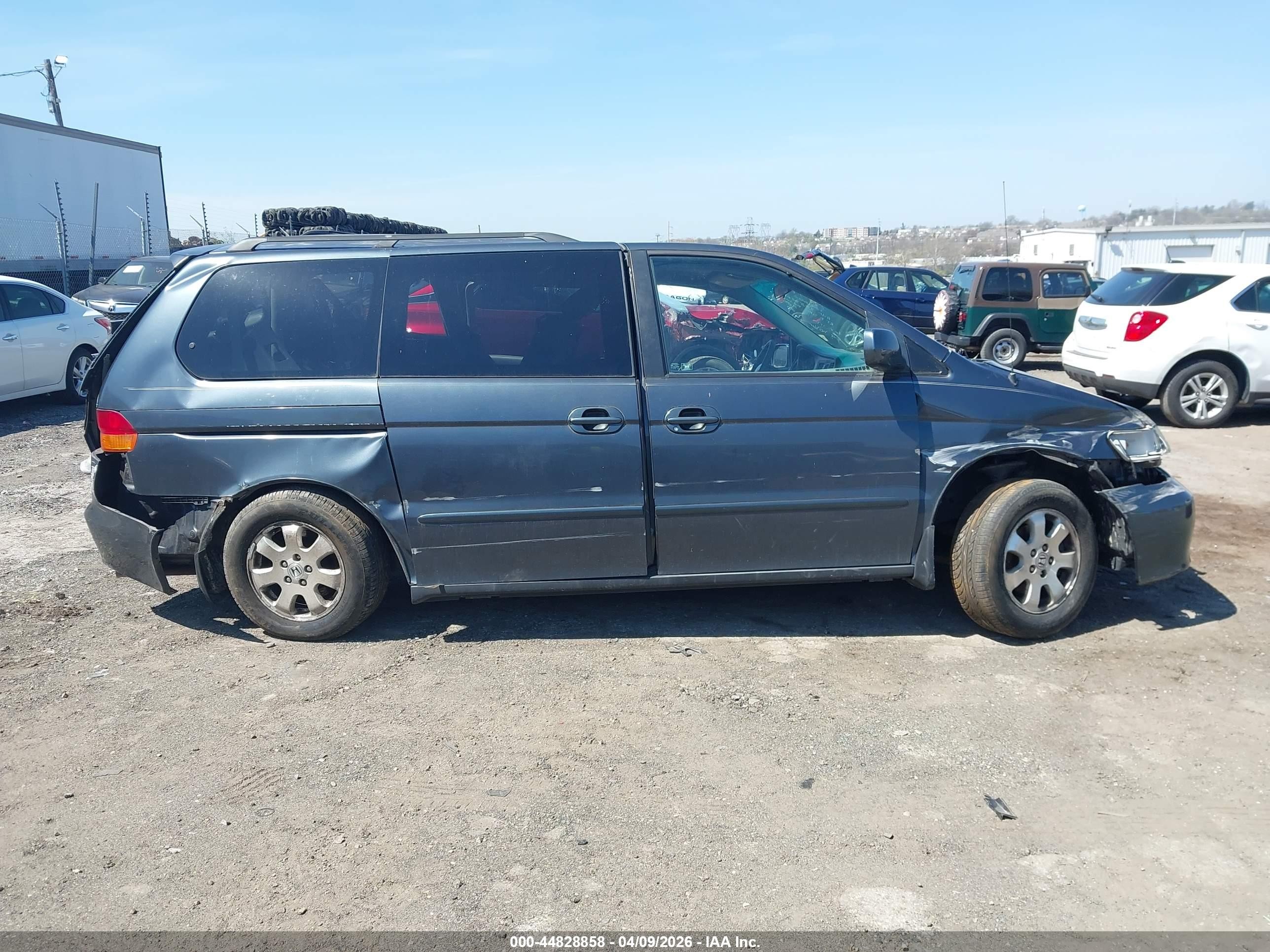2004 Honda Odyssey Ex Gray vin: 5FNRL18674B141524