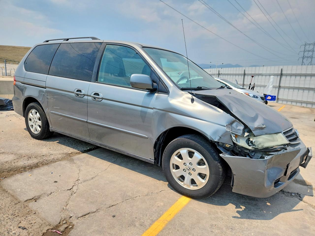2002 Honda Odyssey Ex Gray vin: 5FNRL18682B023043