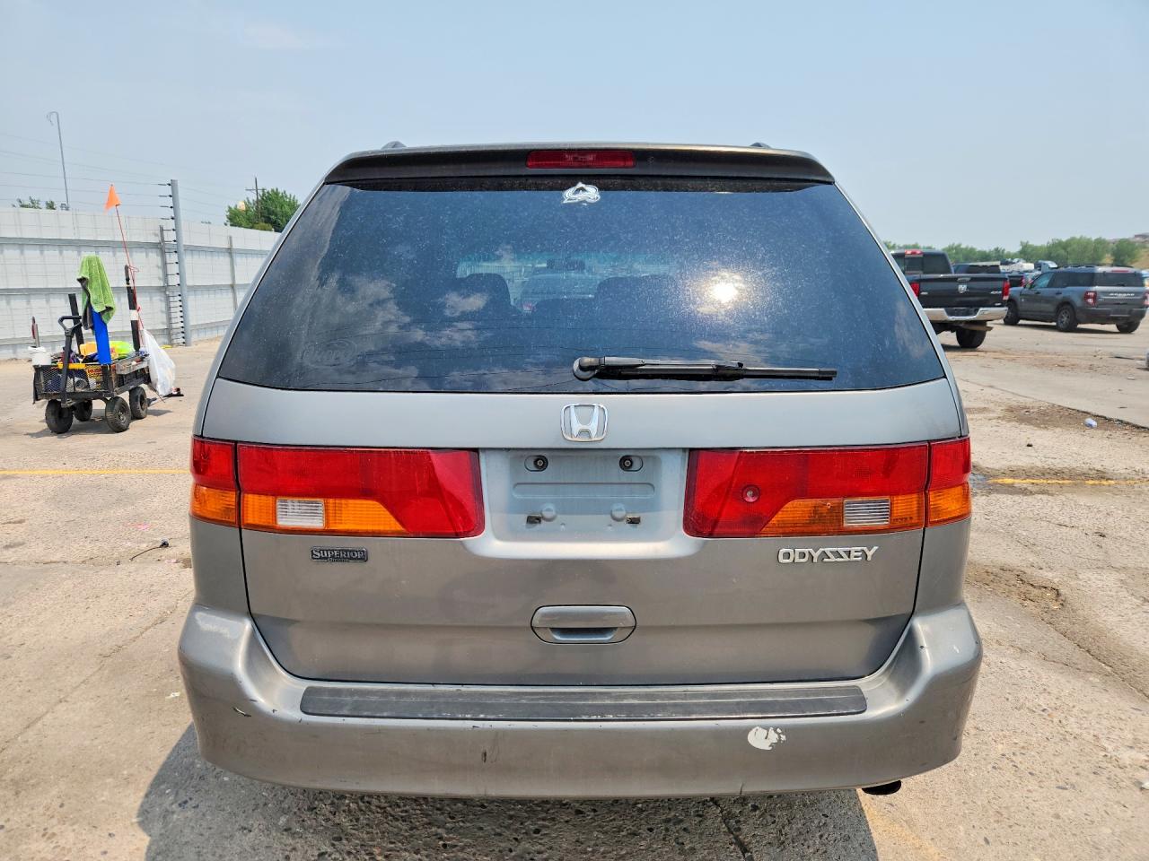2002 Honda Odyssey Ex Gray vin: 5FNRL18682B023043