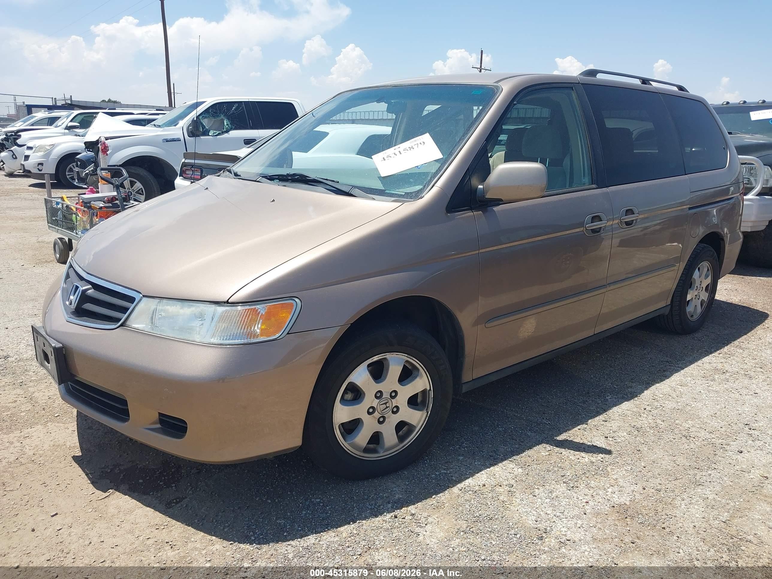 2003 Honda Odyssey Ex Gold vin: 5FNRL18683B074849