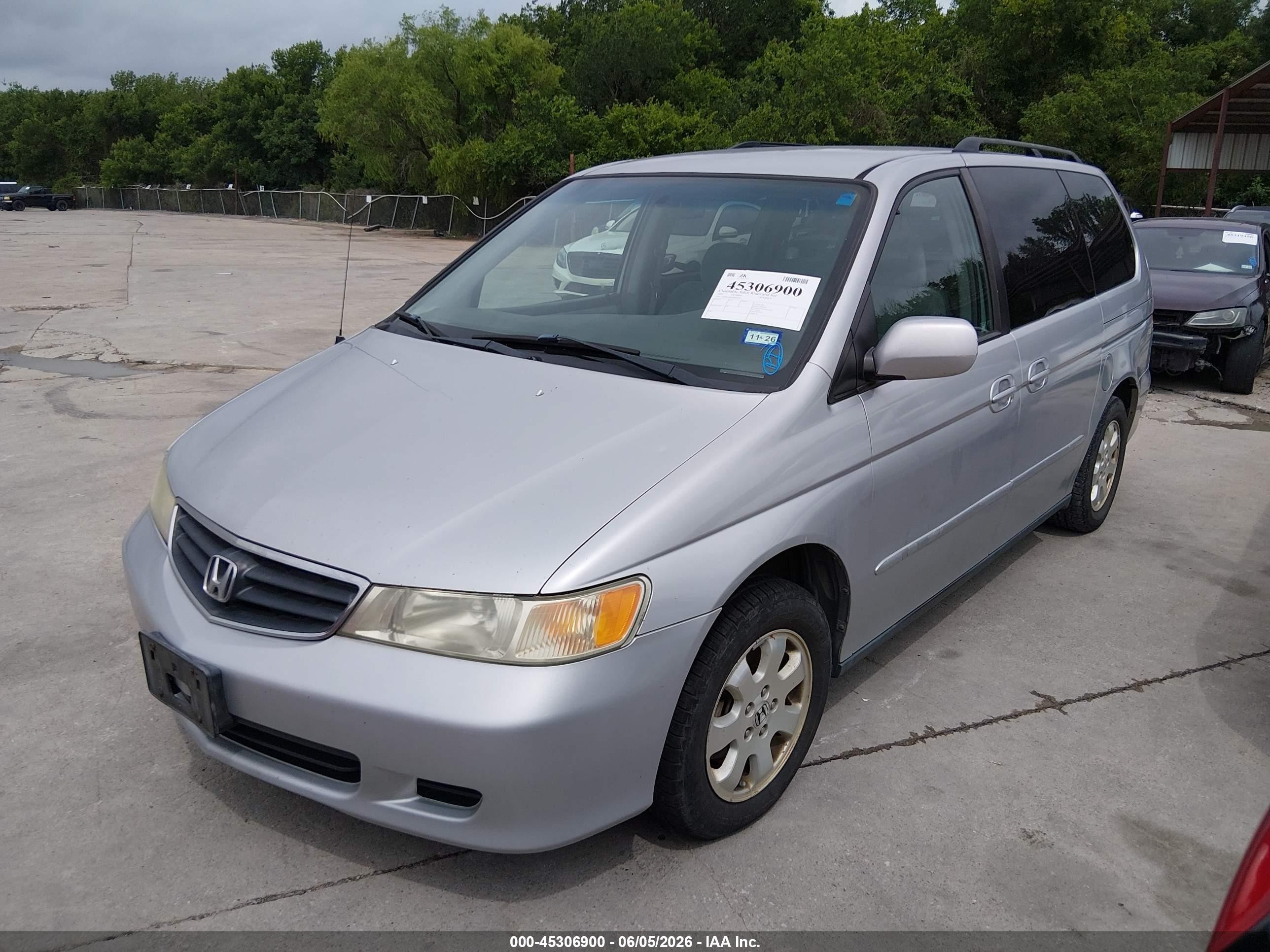 2003 Honda Odyssey Ex Silver vin: 5FNRL18683B086256