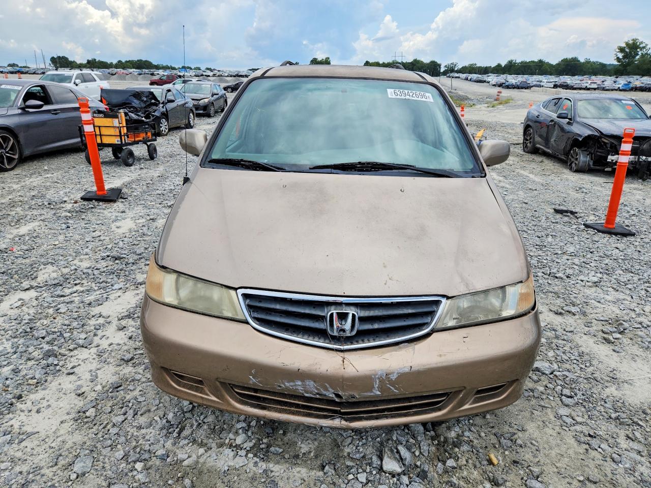 2004 Honda Odyssey Ex Желто-коричневый vin: 5FNRL18684B072696