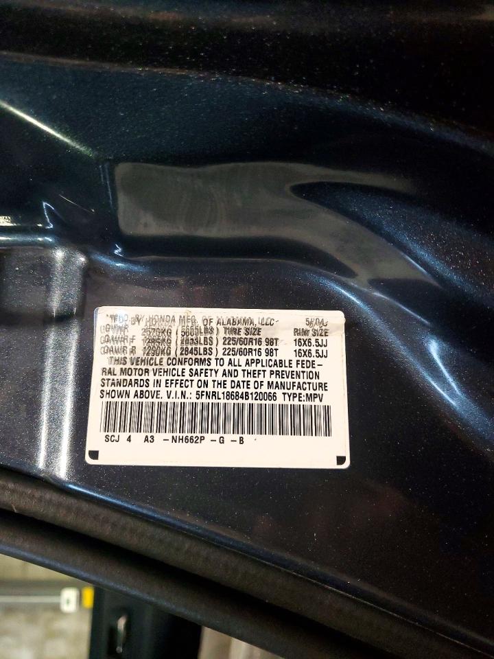 2004 Honda Odyssey Ex Gray vin: 5FNRL18684B120066