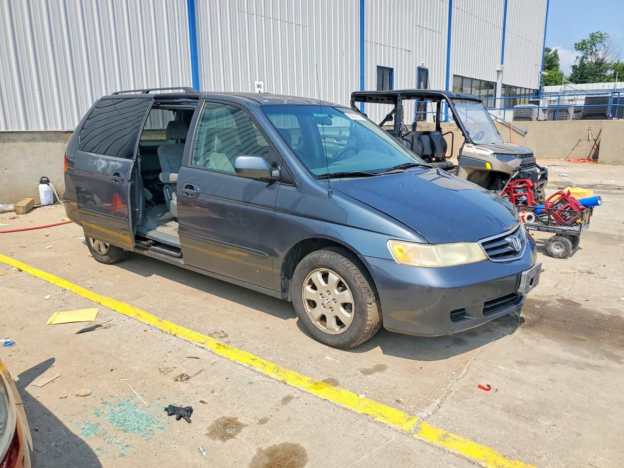 2003 Honda Odyssey Ex Gray vin: 5FNRL18693B019326