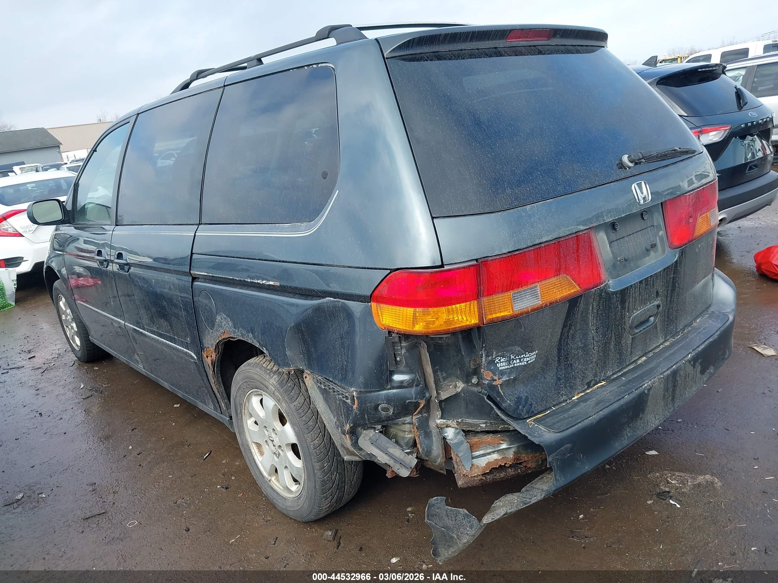 2003 Honda Odyssey Ex Blue vin: 5FNRL18693B051810