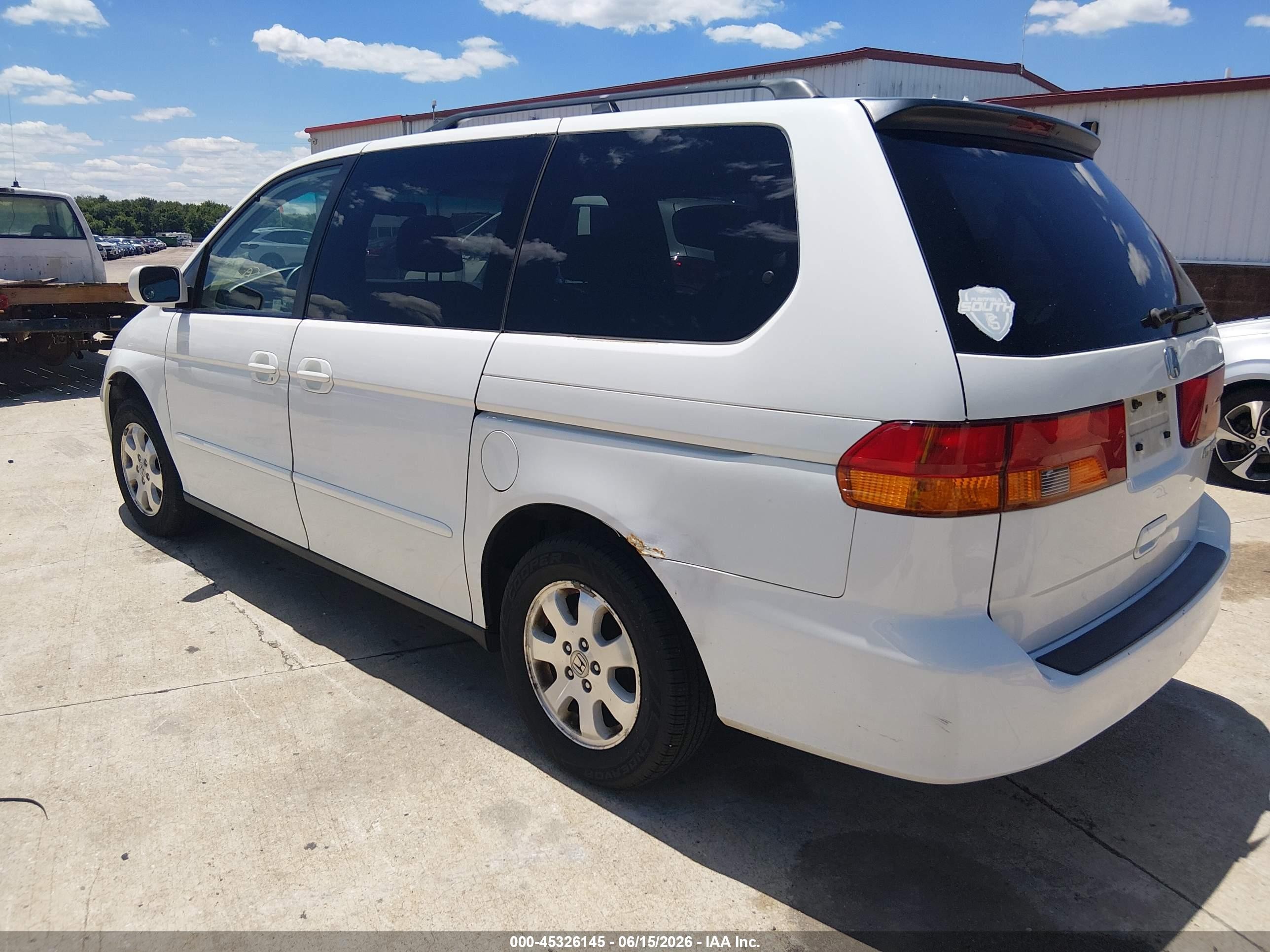 2003 Honda Odyssey Ex White vin: 5FNRL18693B109642
