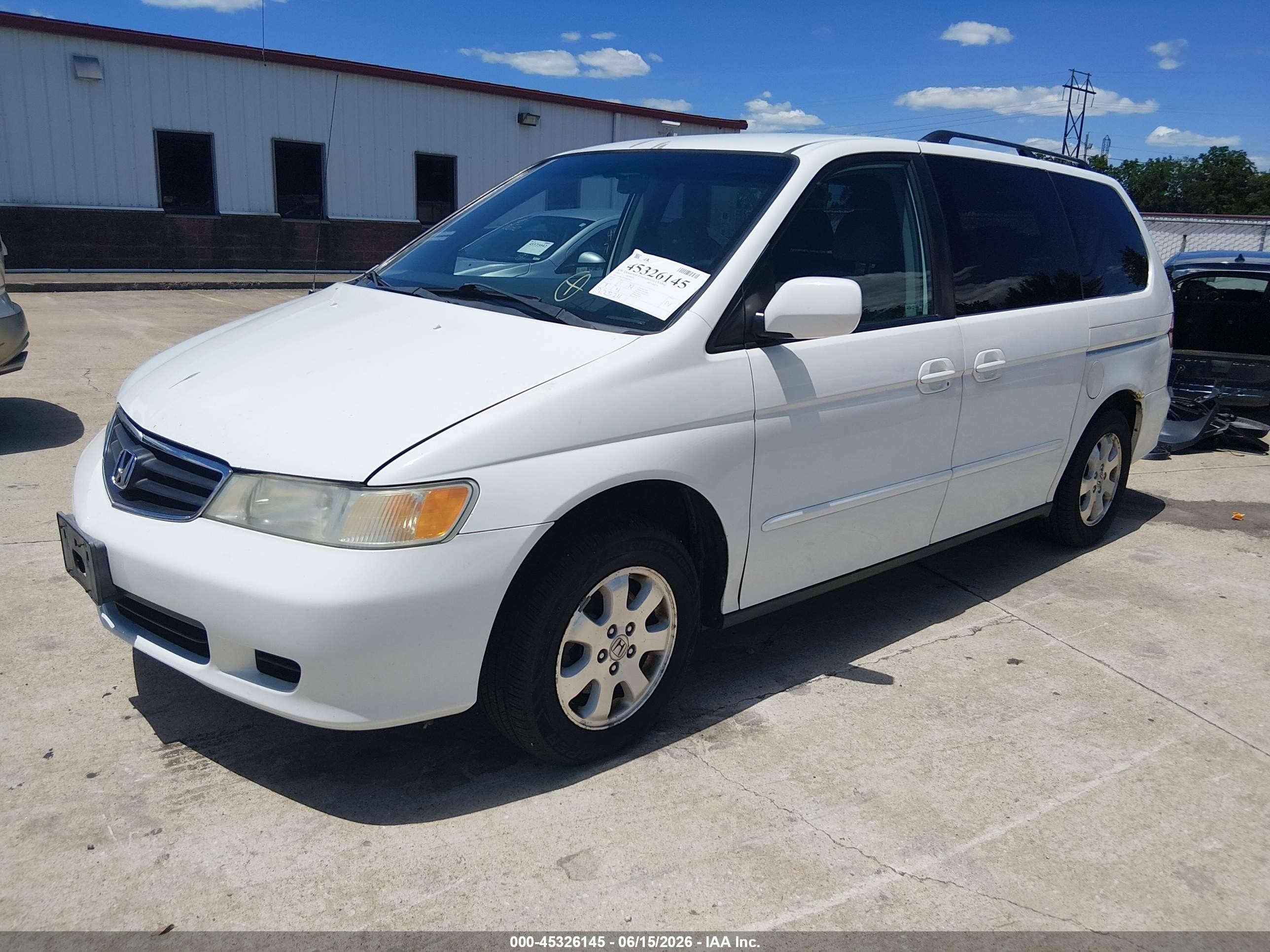 2003 Honda Odyssey Ex White vin: 5FNRL18693B109642