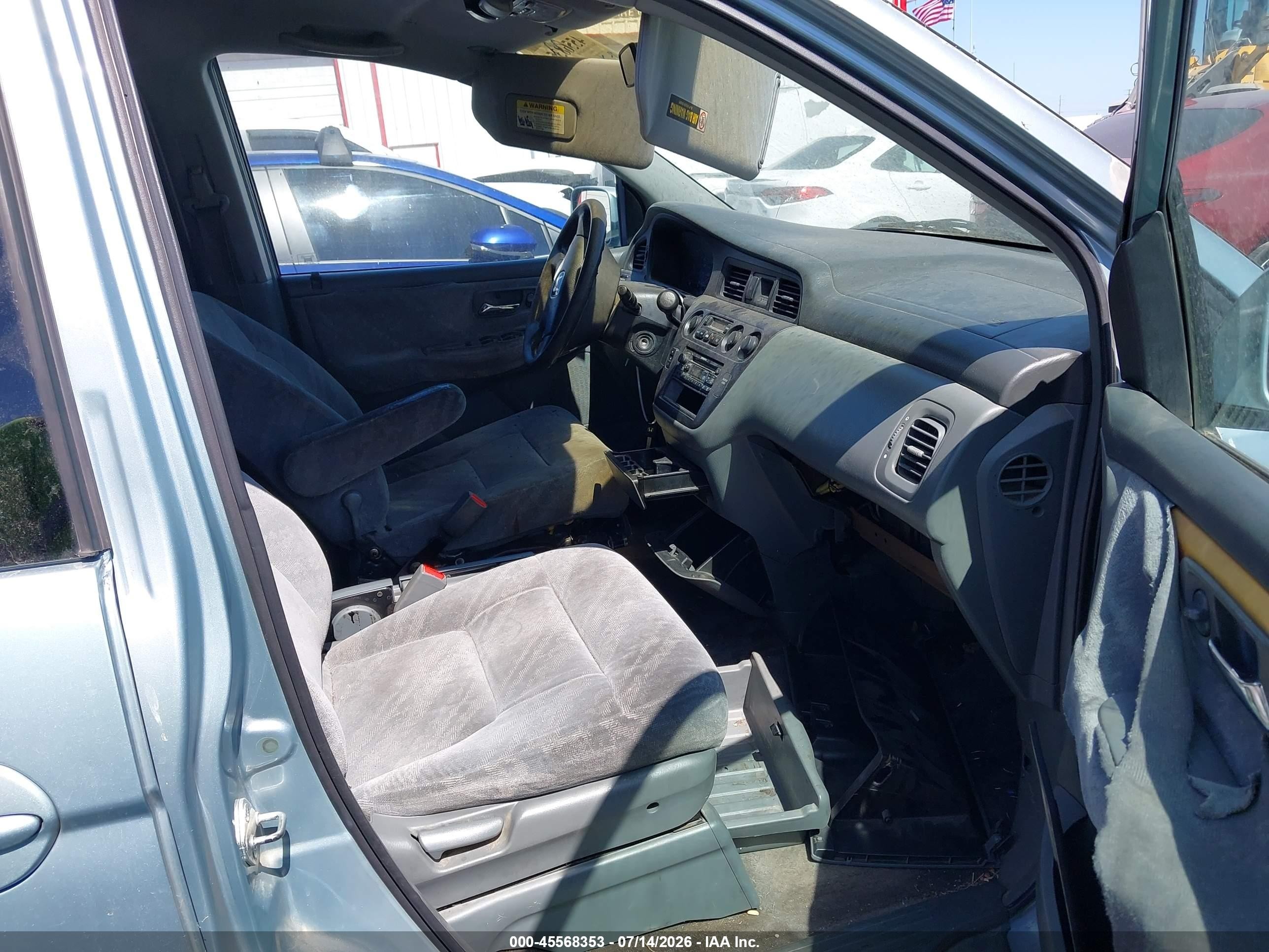 2003 Honda Odyssey Ex Light Blue vin: 5FNRL18693B114825