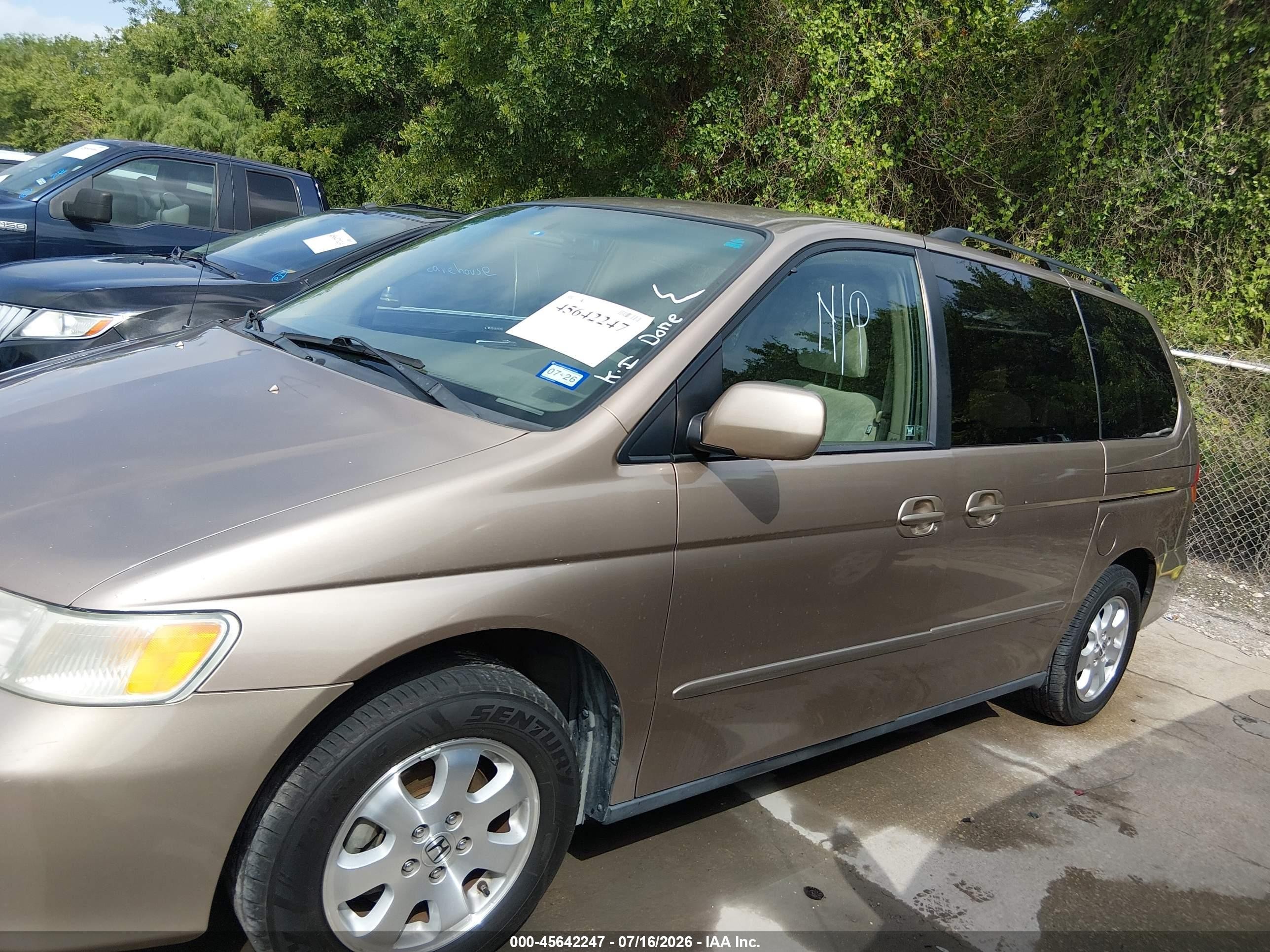 2004 Honda Odyssey Ex Brown vin: 5FNRL18694B049606