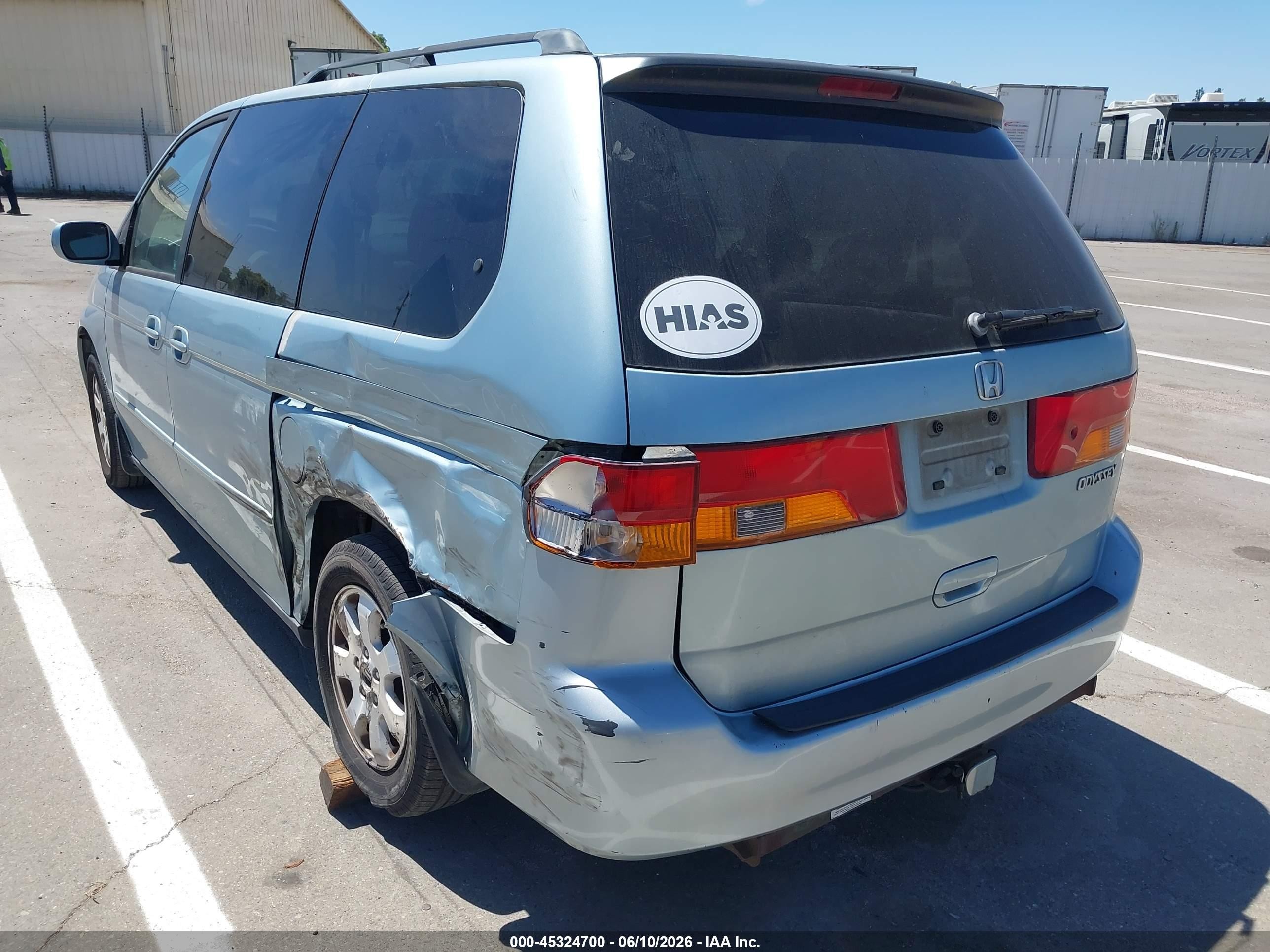 2004 Honda Odyssey Ex Light Blue vin: 5FNRL18694B069676