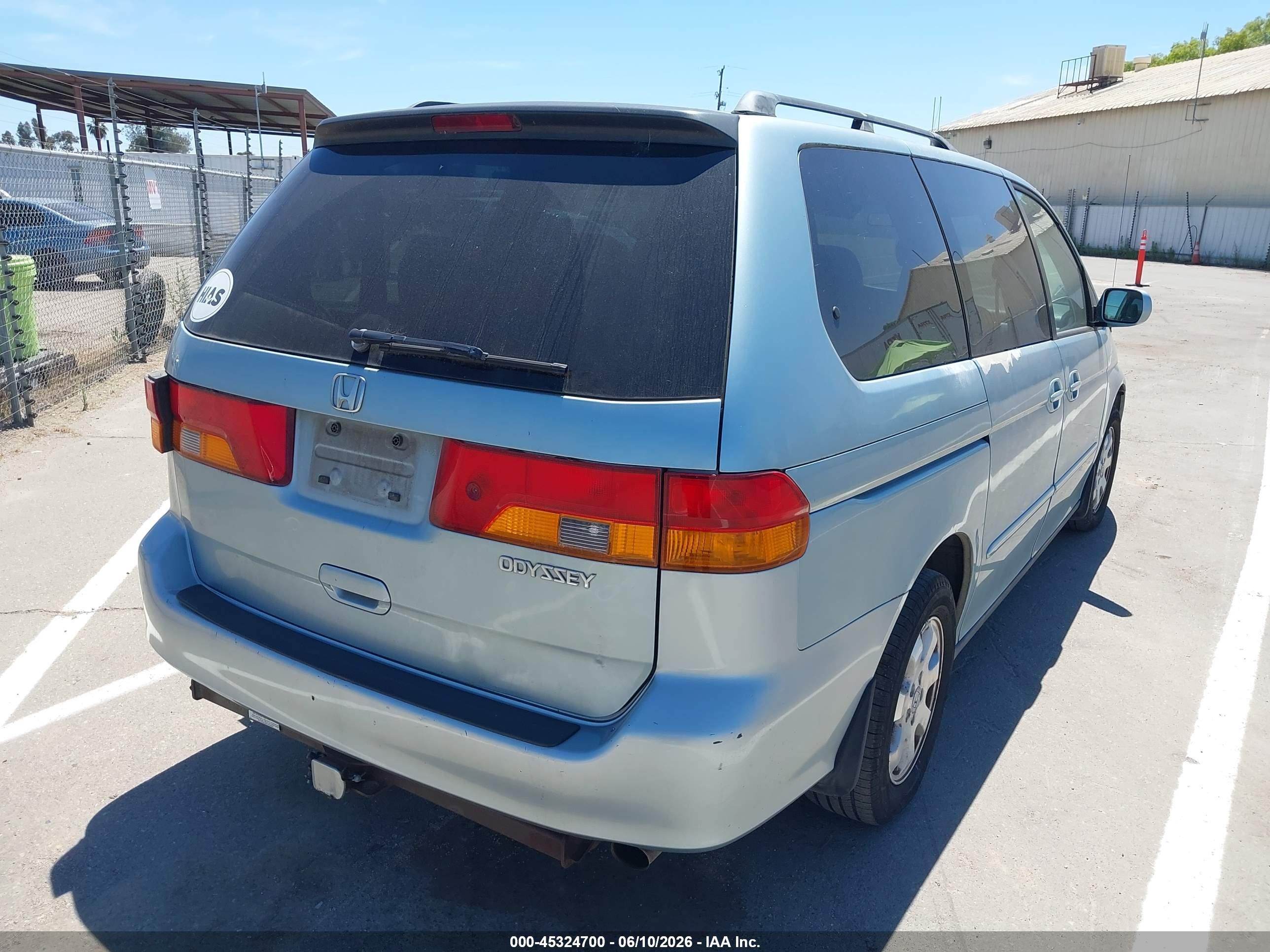 2004 Honda Odyssey Ex Light Blue vin: 5FNRL18694B069676