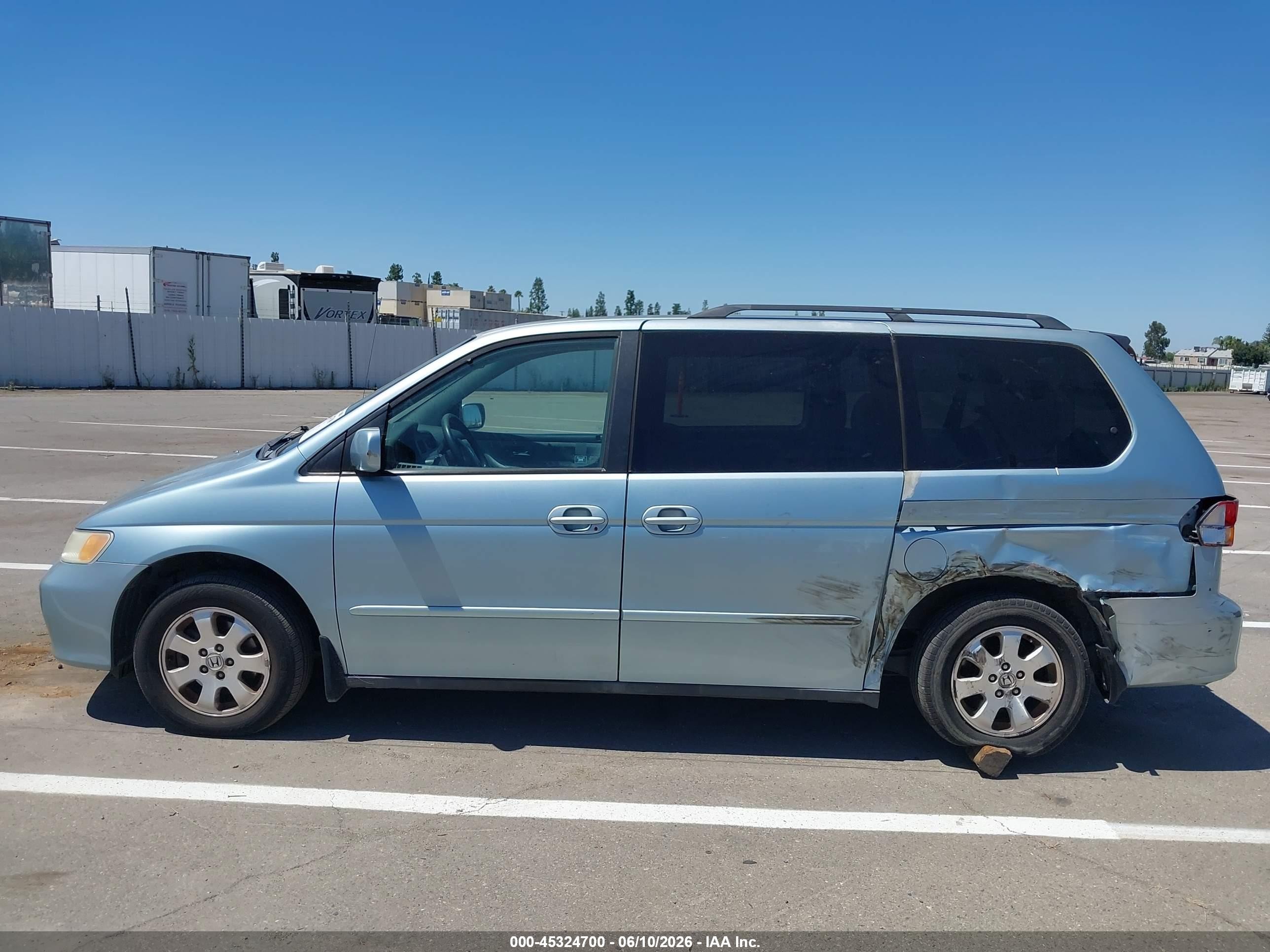 2004 Honda Odyssey Ex Light Blue vin: 5FNRL18694B069676