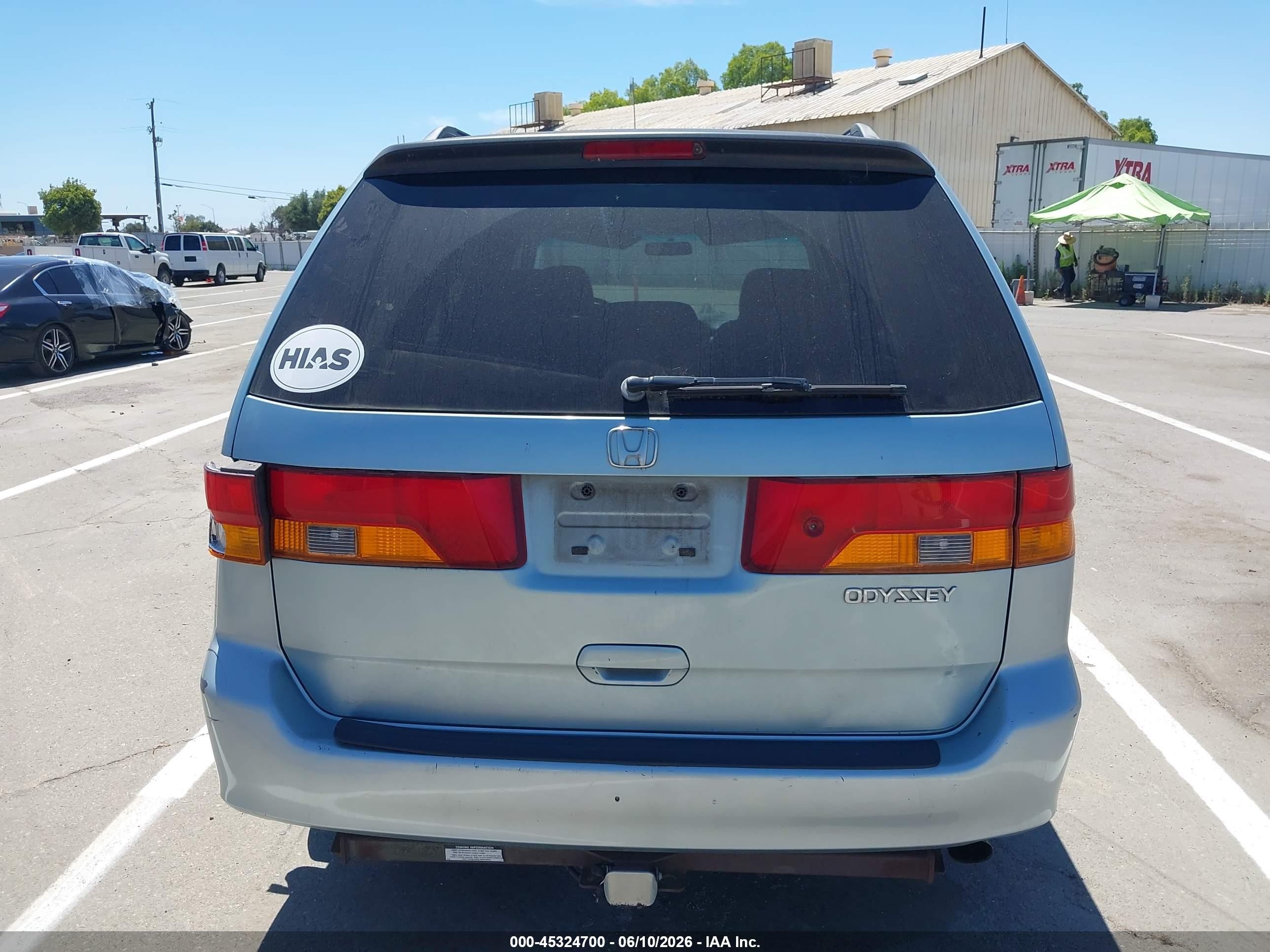 2004 Honda Odyssey Ex Light Blue vin: 5FNRL18694B069676