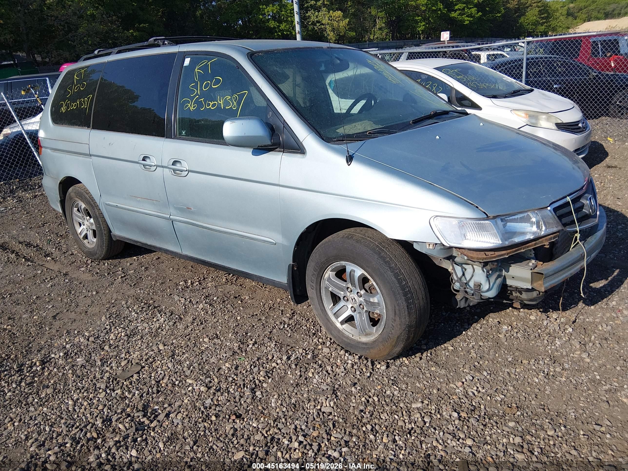 2004 Honda Odyssey Ex Blue vin: 5FNRL18694B073422