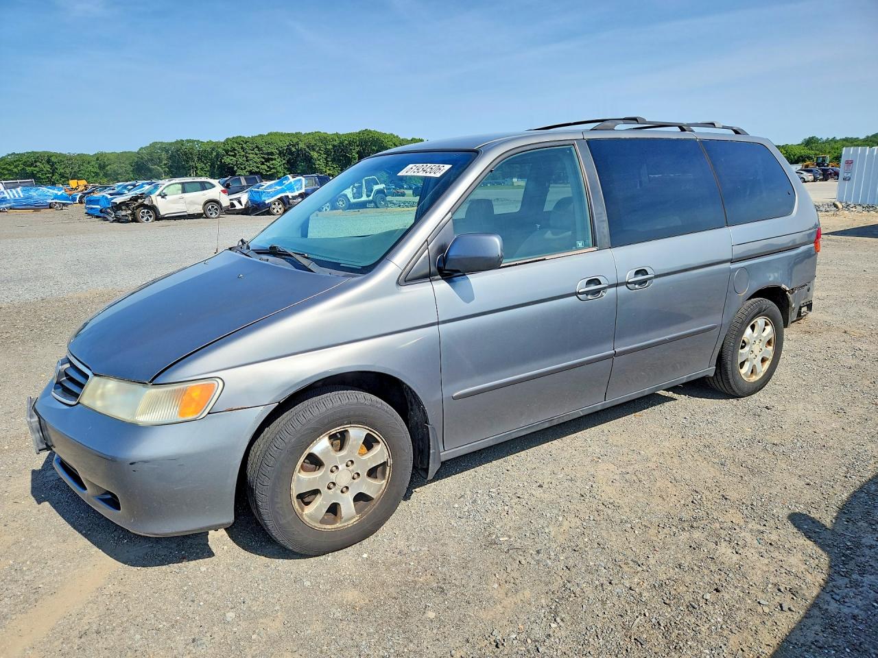 2002 Honda Odyssey Ex Gray vin: 5FNRL186X2B000802