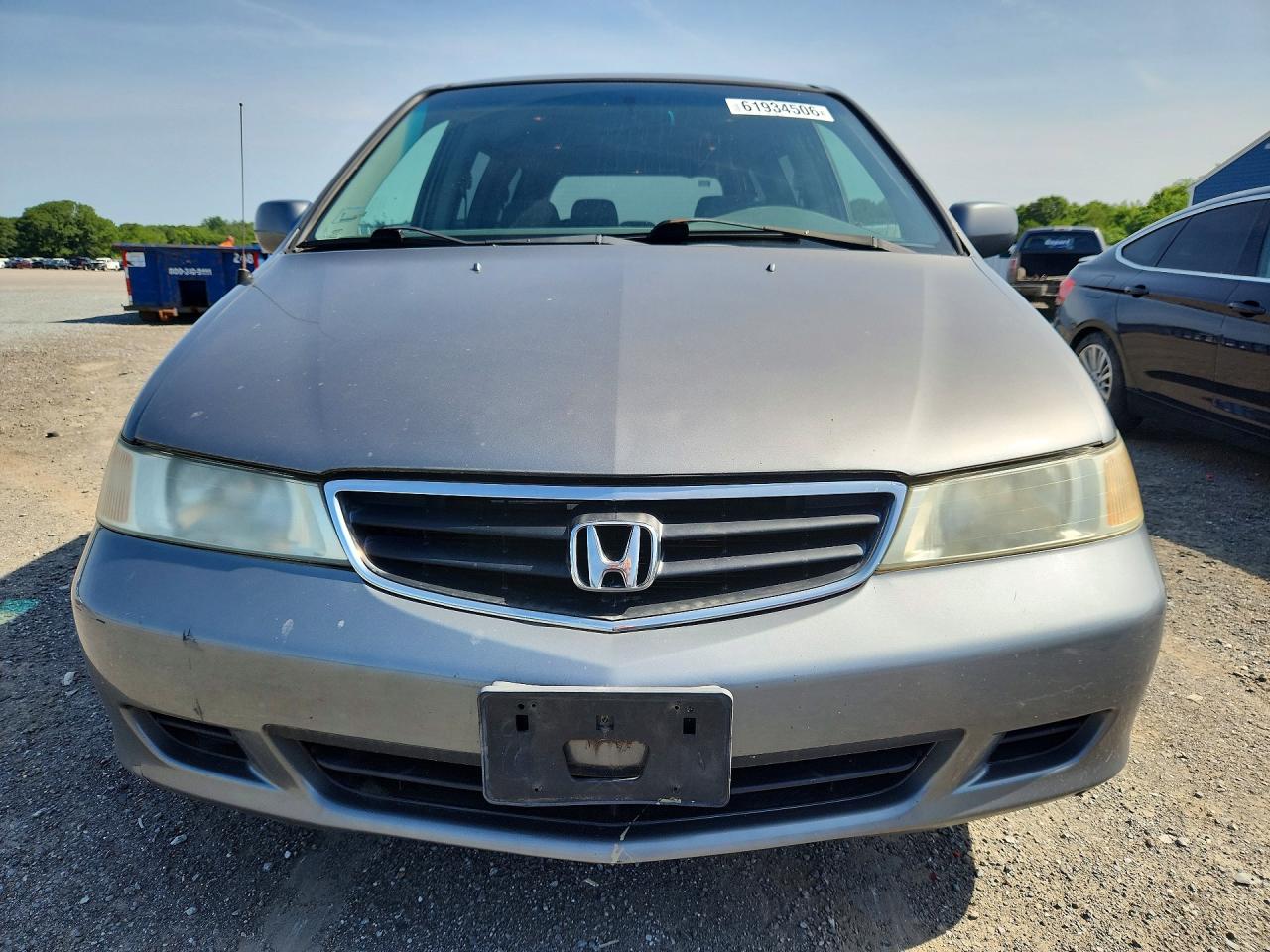 2002 Honda Odyssey Ex Gray vin: 5FNRL186X2B000802