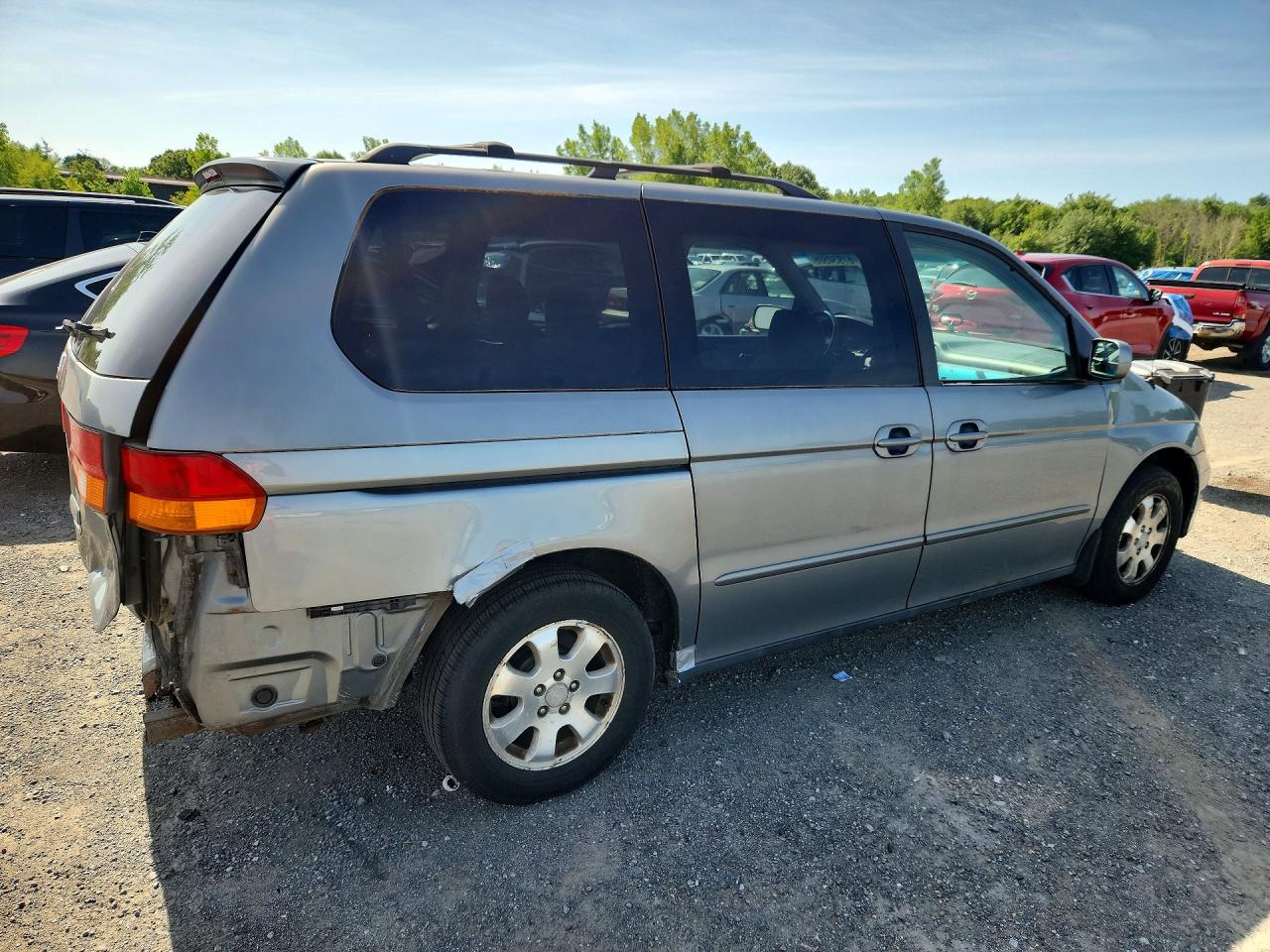 2002 Honda Odyssey Ex Gray vin: 5FNRL186X2B000802