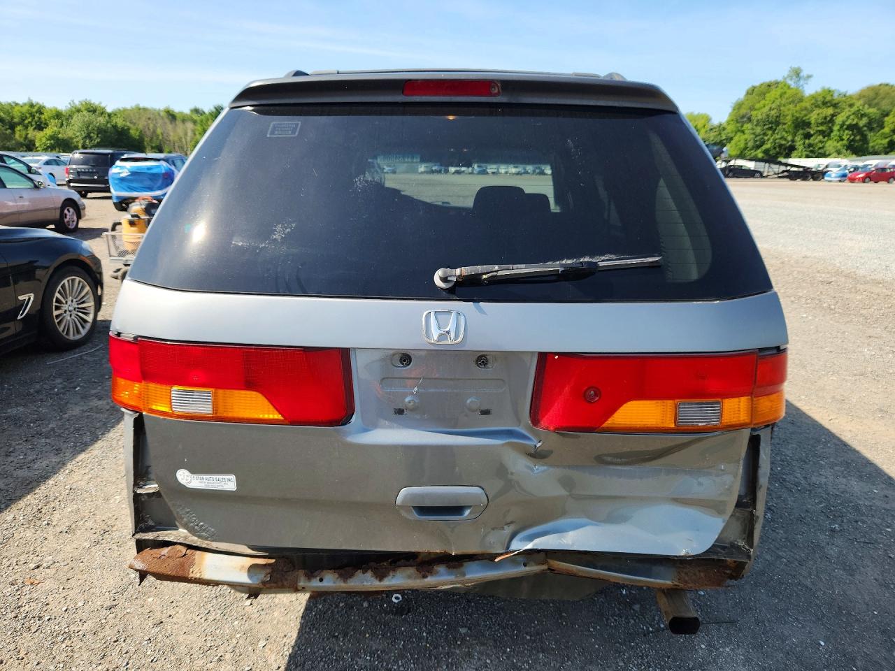 2002 Honda Odyssey Ex Gray vin: 5FNRL186X2B000802