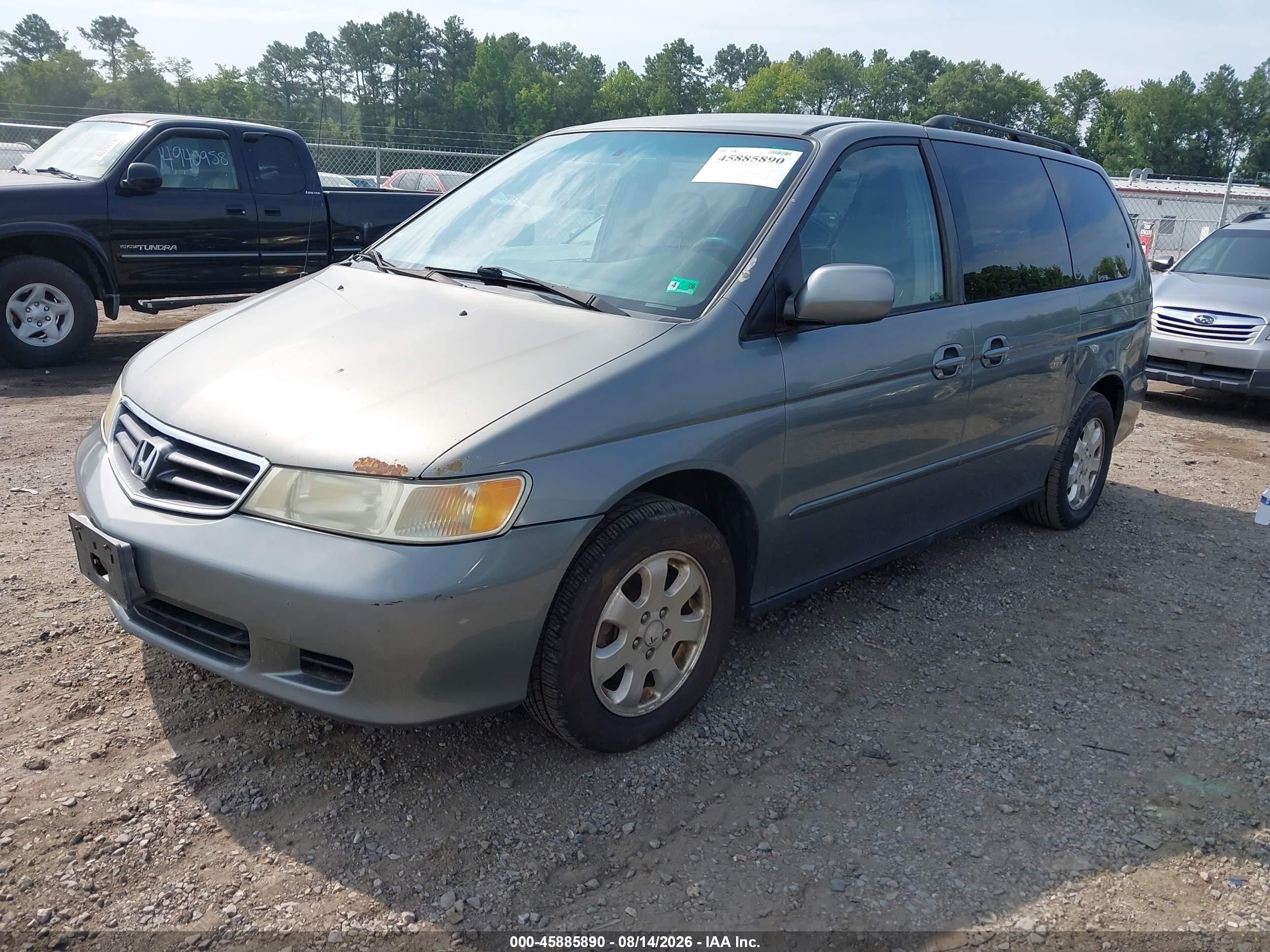 2002 Honda Odyssey Ex Teal vin: 5FNRL186X2B011735