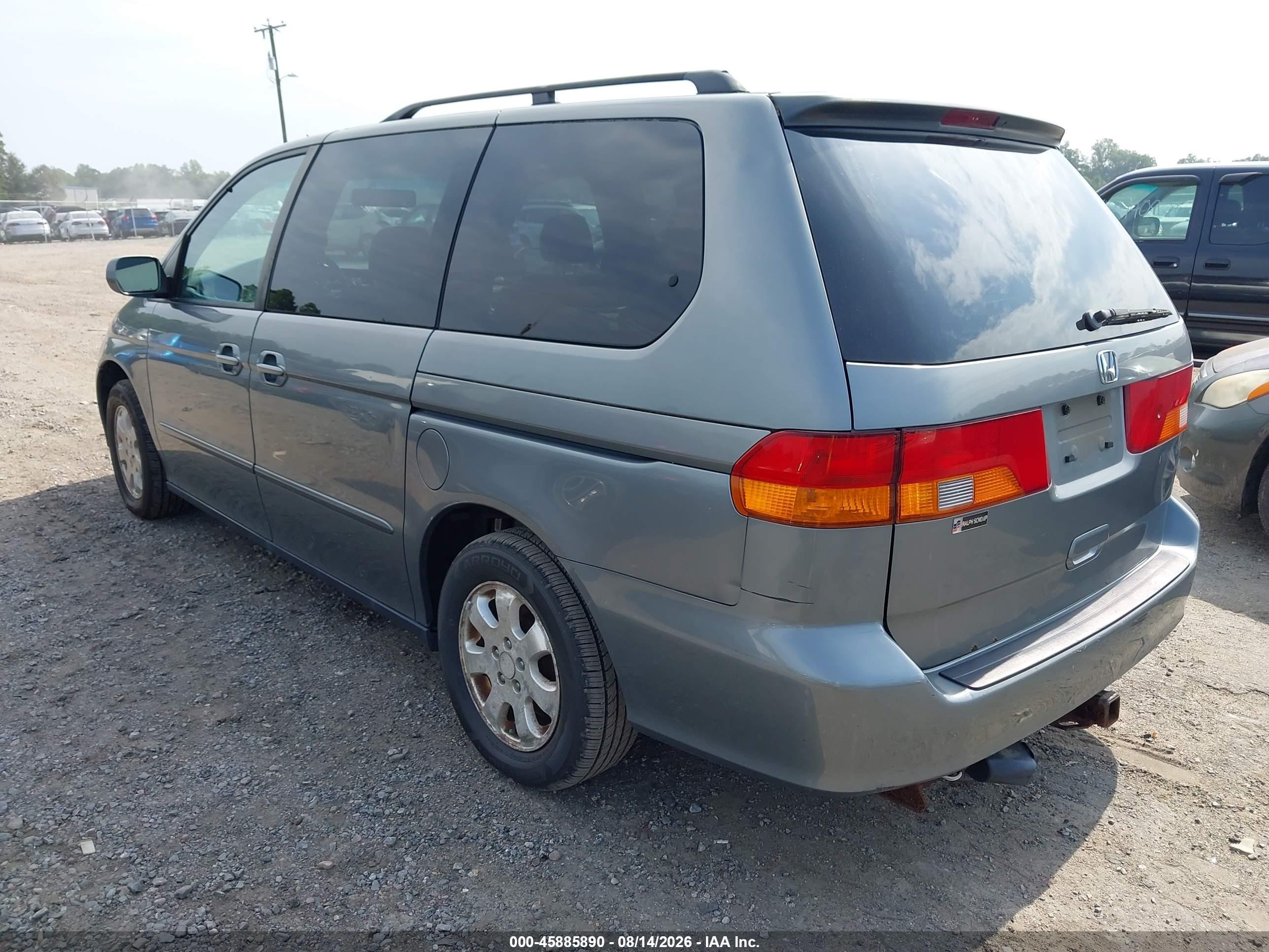 2002 Honda Odyssey Ex Teal vin: 5FNRL186X2B011735