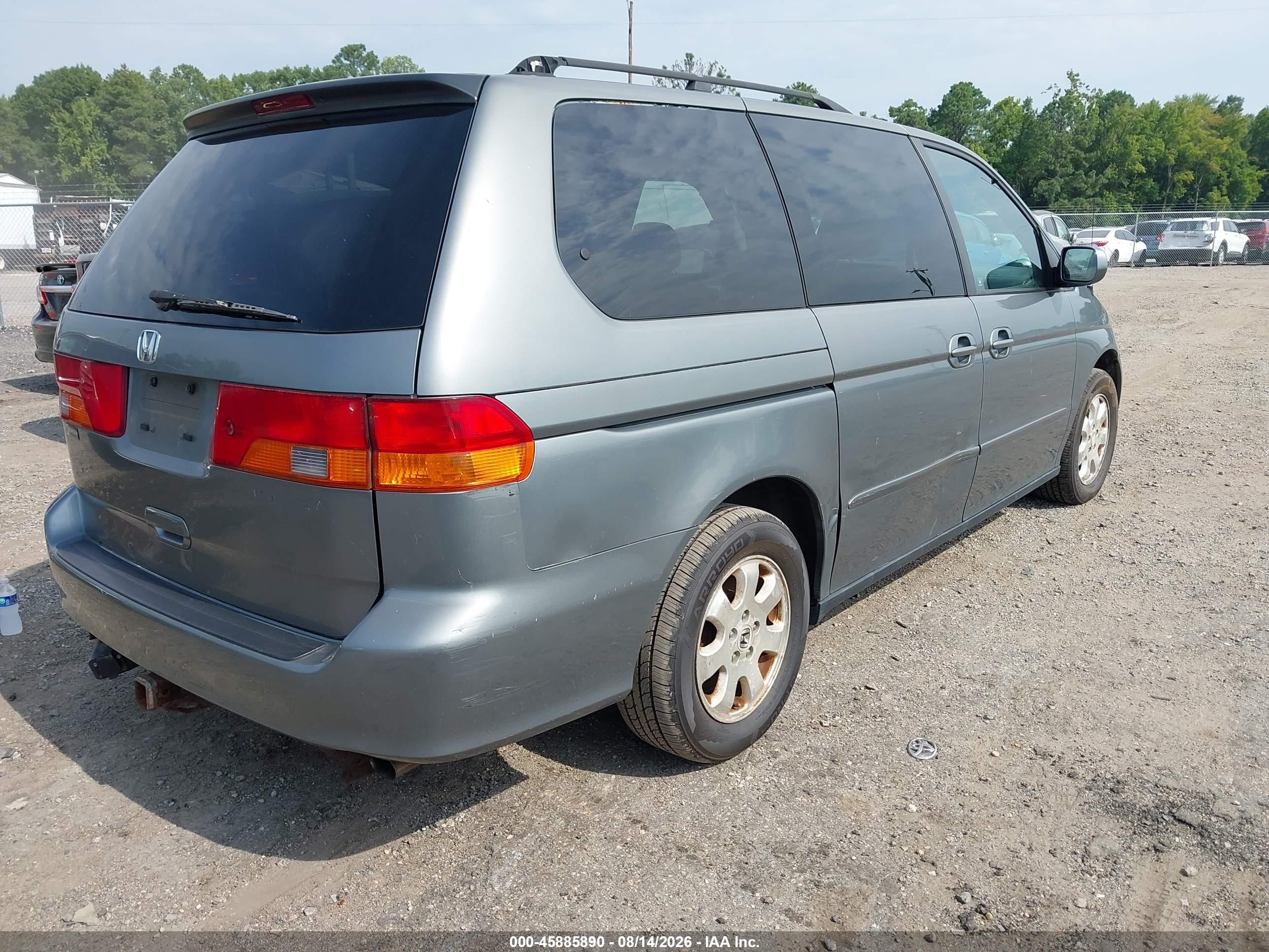 2002 Honda Odyssey Ex Teal vin: 5FNRL186X2B011735