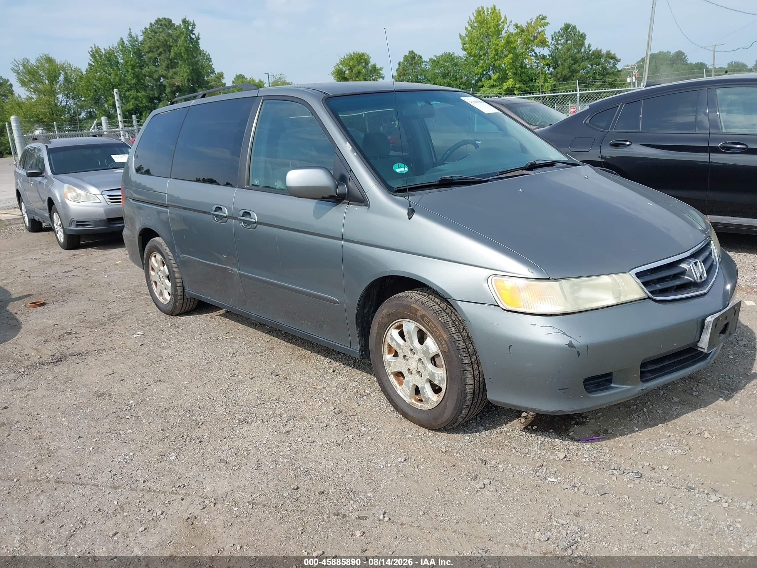 2002 Honda Odyssey Ex Teal vin: 5FNRL186X2B011735
