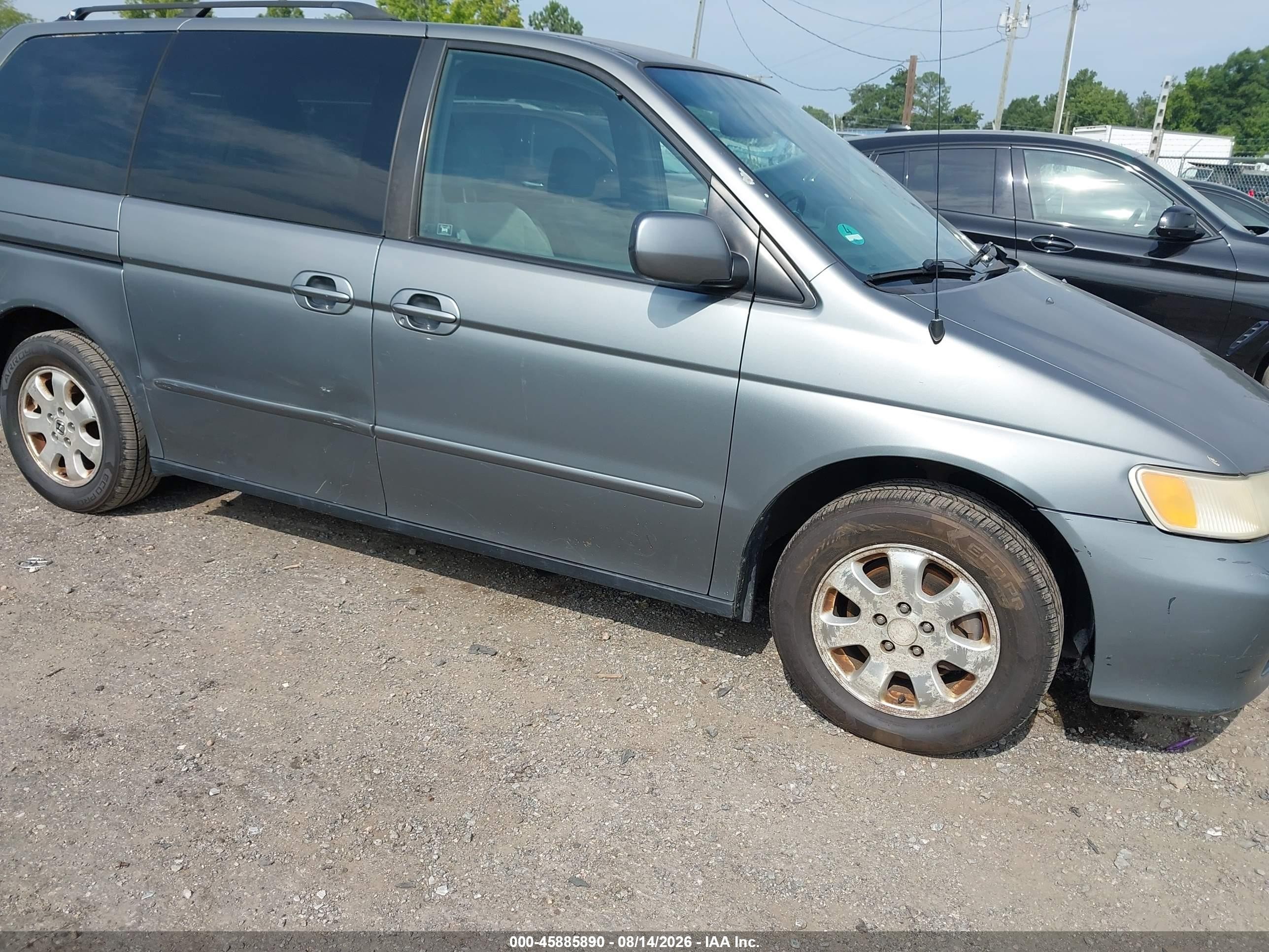 2002 Honda Odyssey Ex Teal vin: 5FNRL186X2B011735