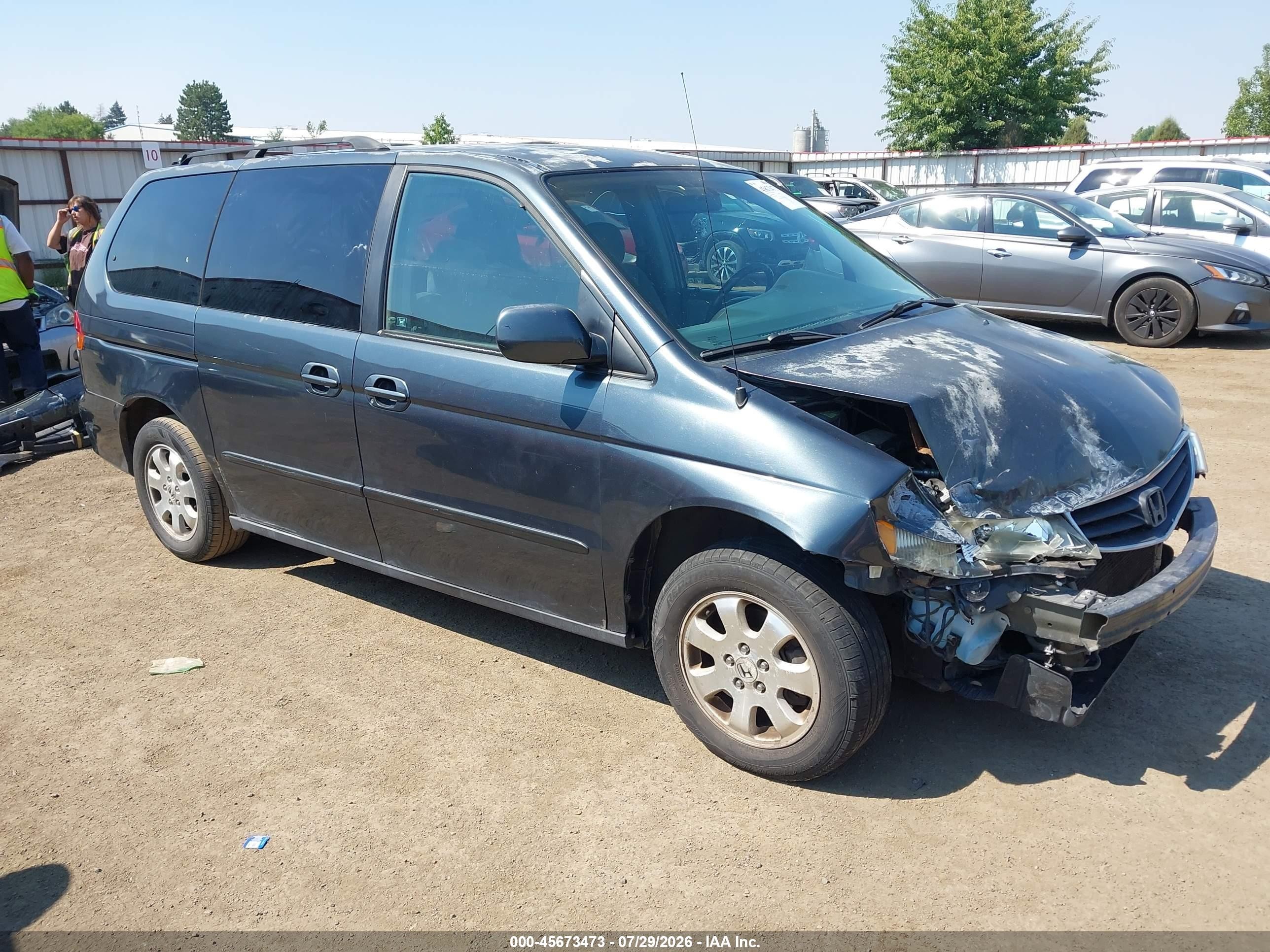 2003 Honda Odyssey Ex Серый vin: 5FNRL186X3B060824