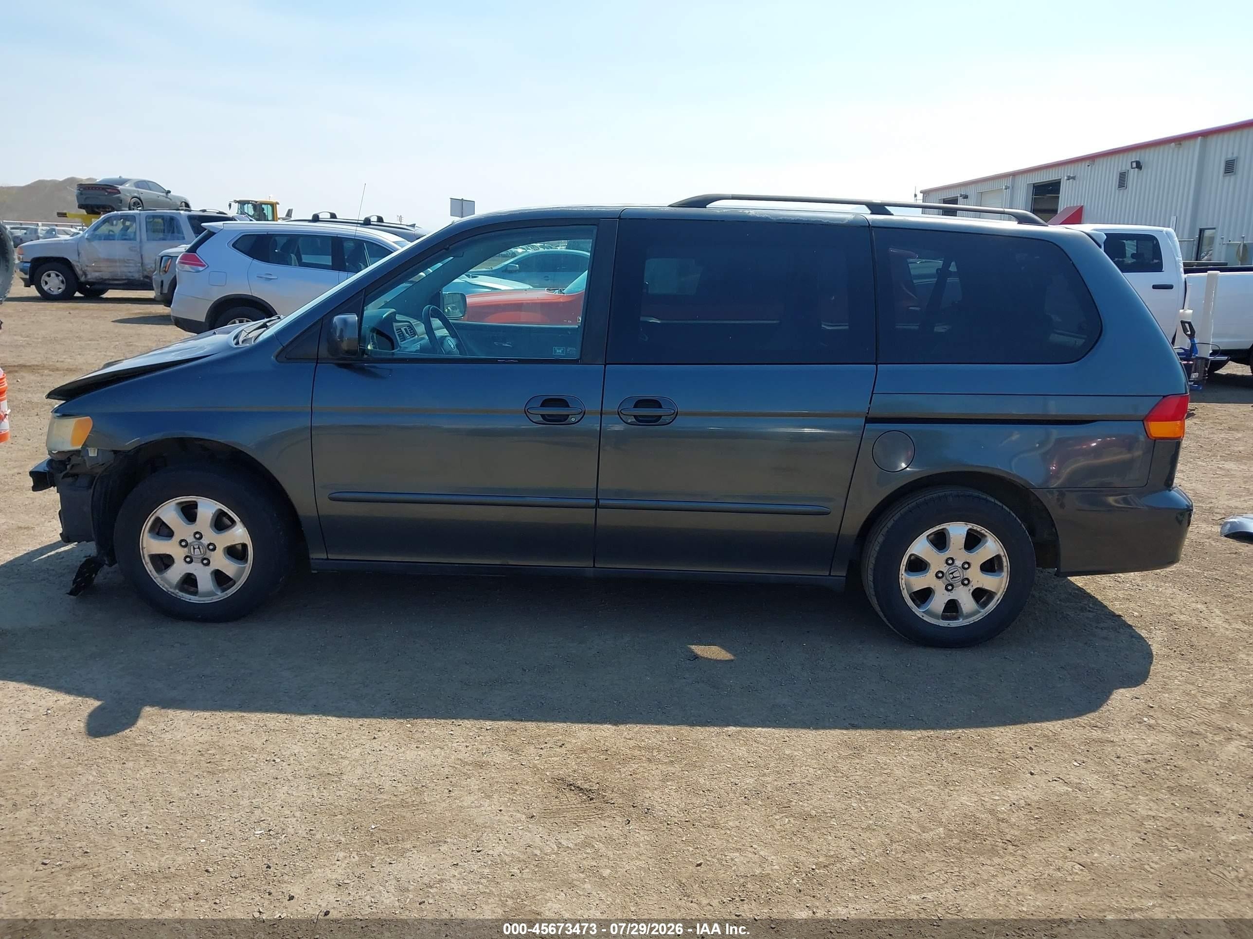 2003 Honda Odyssey Ex Gray vin: 5FNRL186X3B060824