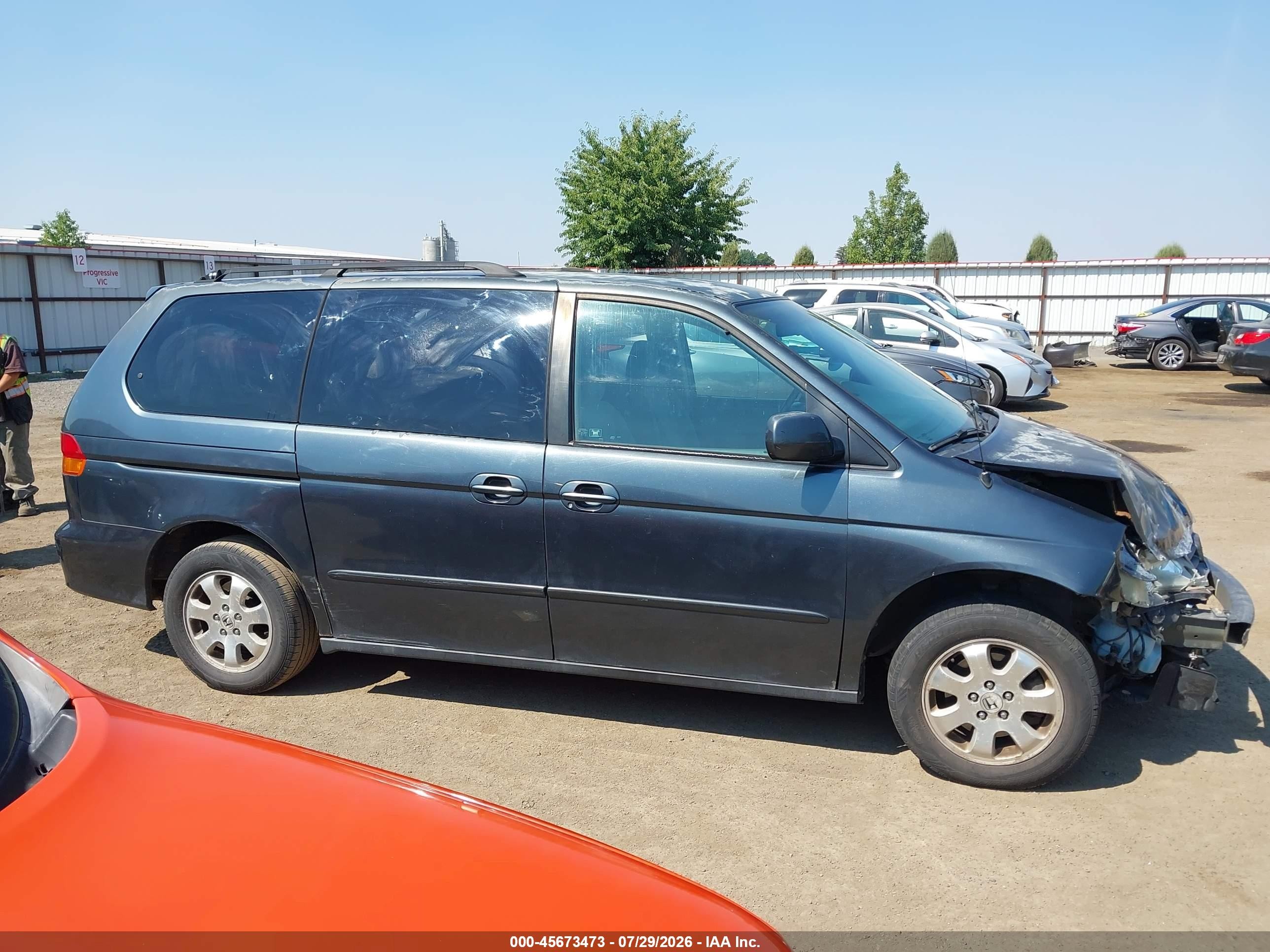 2003 Honda Odyssey Ex Gray vin: 5FNRL186X3B060824